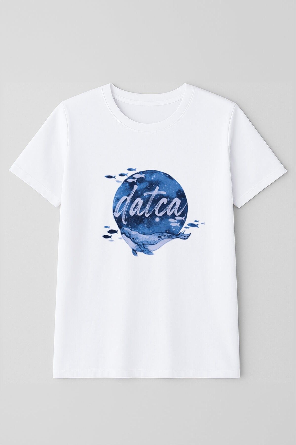 MARKAPIA Erkek Bisiklet Yaka %100 Pamuk Datça Baskılı Kısa Kollu T-shirt