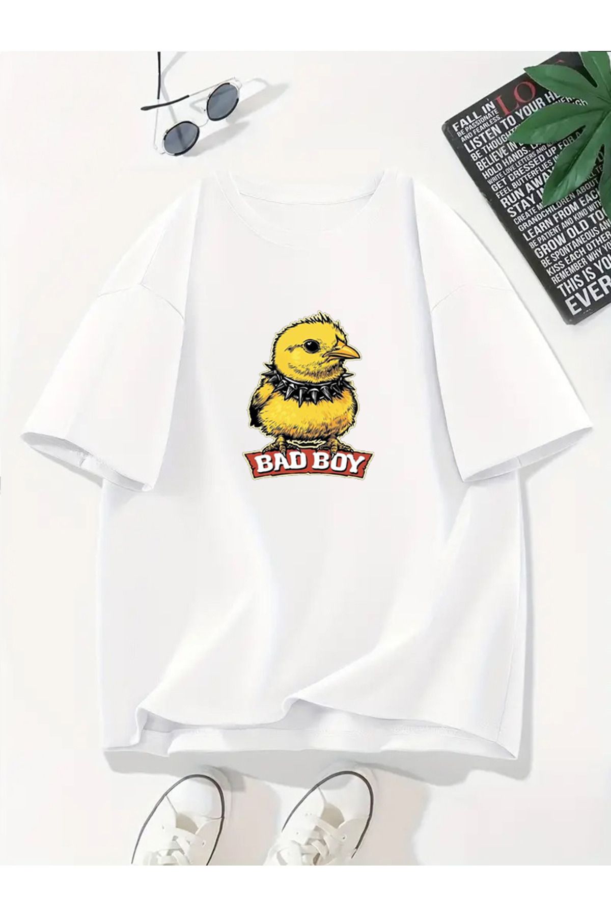 MODA Unisex Oversize Kalıp BadBoy Baskılı T-Shirt