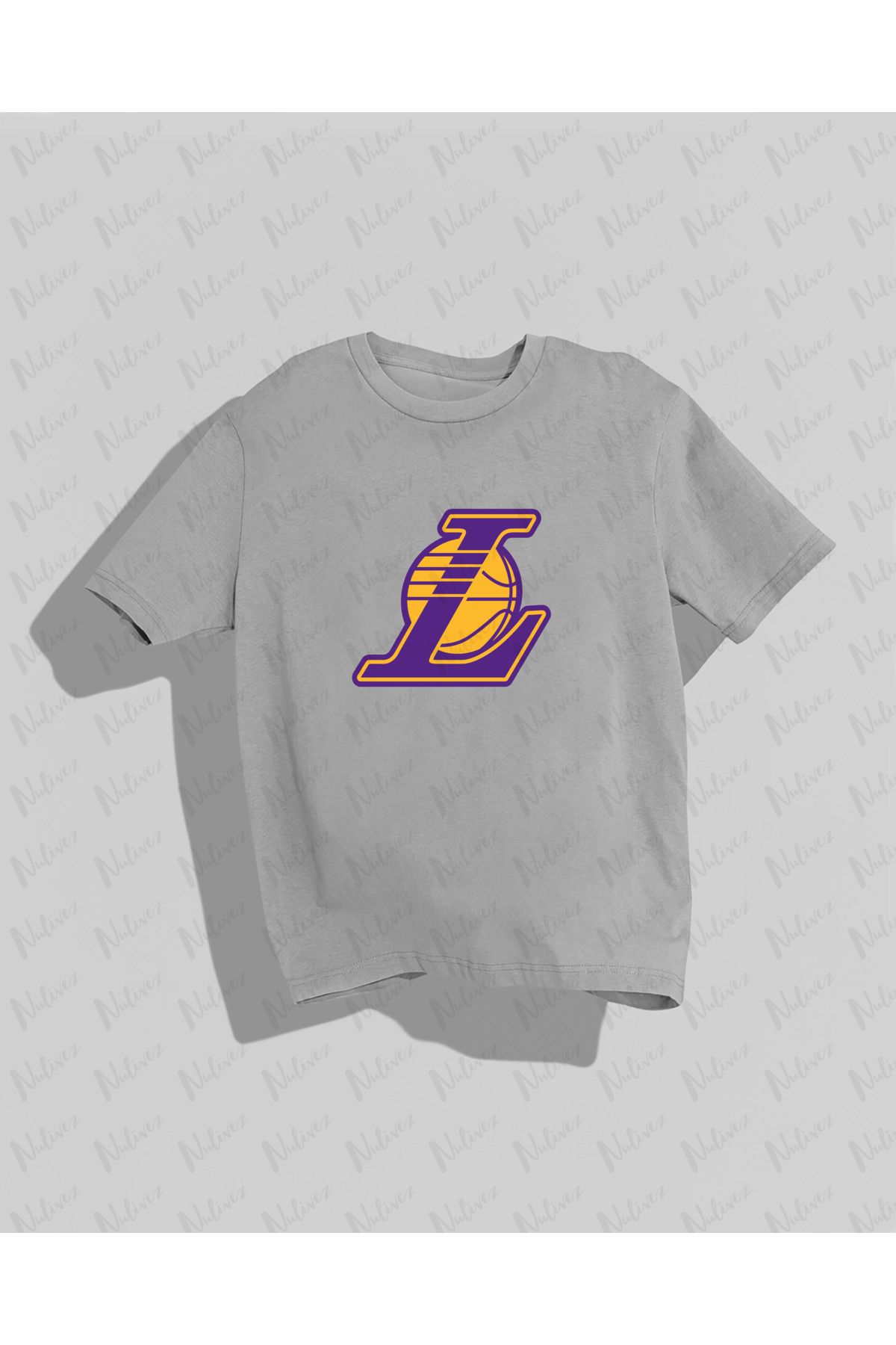 Nulivez LAKERS Baskılı Yüksek Kalite Kompakt Unisex Oversize T-Shirt