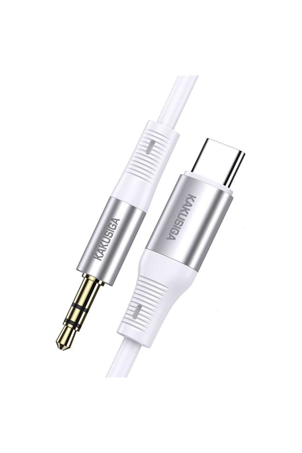 REDz Accessories-Cablu audio KSC-891, Tip-C la mufă jack de 3,5 mm, lungime 1 m, silicon, alb 3