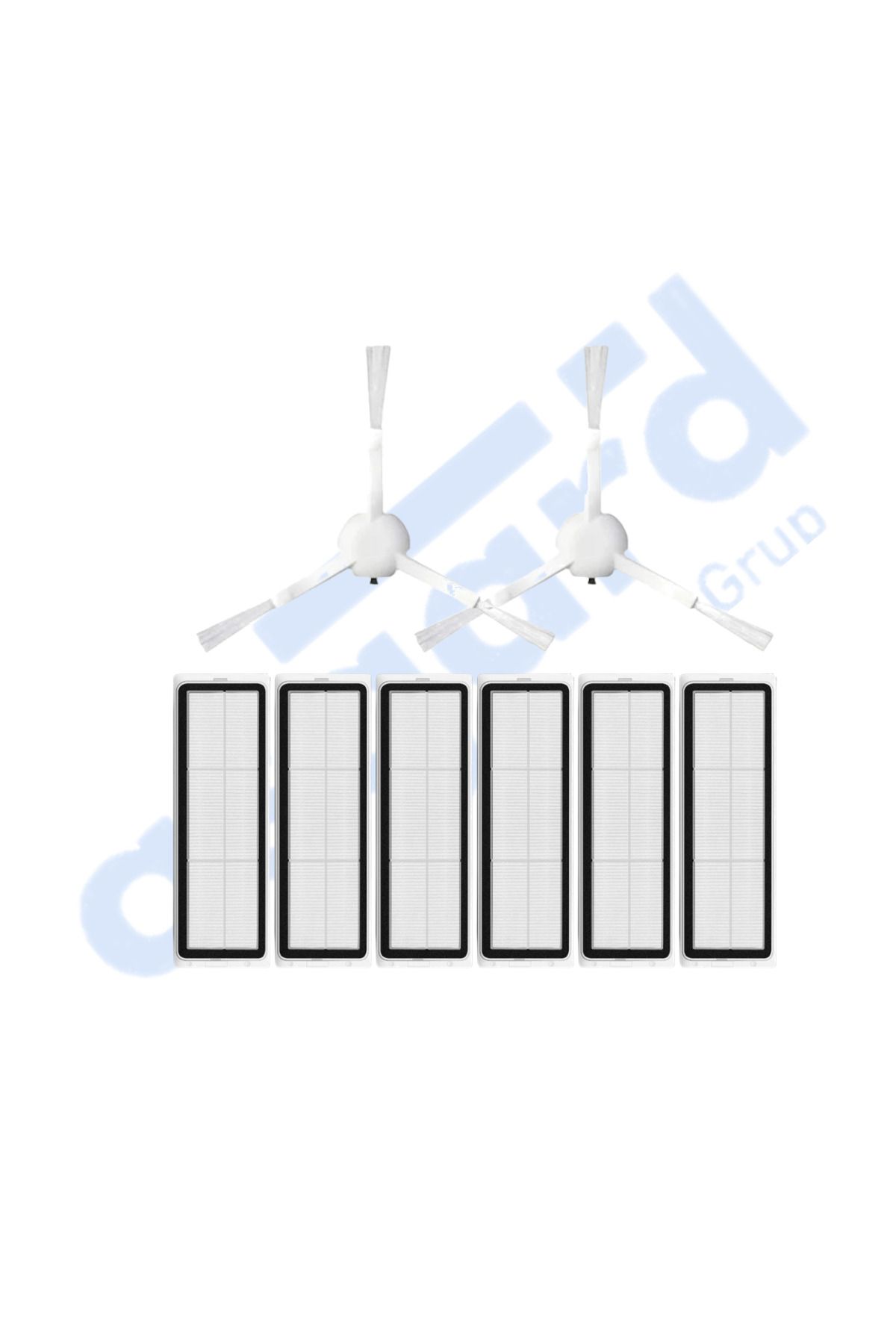 Asgard Grup Xiaomi 1C,2C,Mop 2 Uyumlu 2 Yan Fırça 6 Filtre