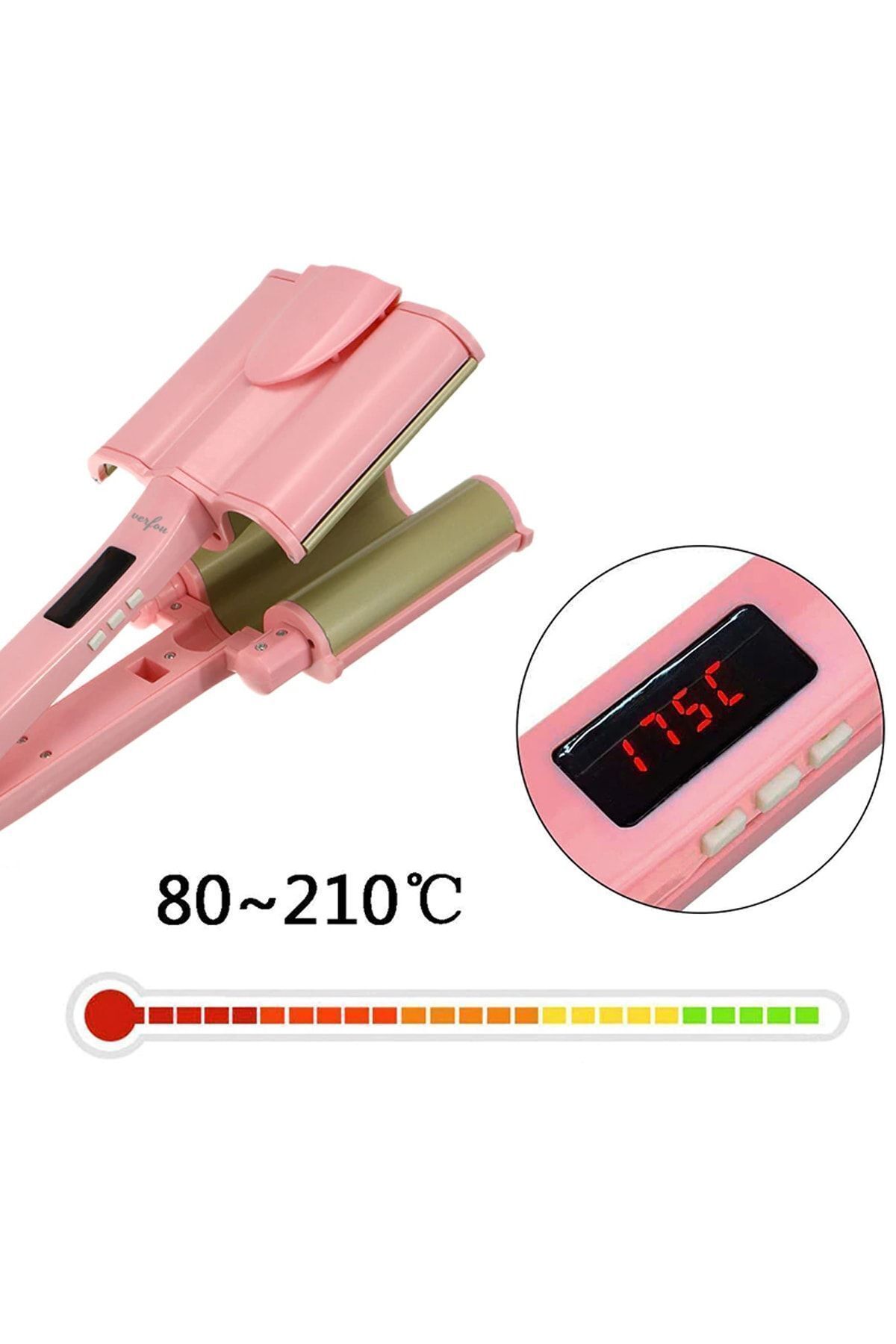 teknotrust Derin Wag Tipi Su Dalgası Saç Maşası 32 mm Seramik Kaplama