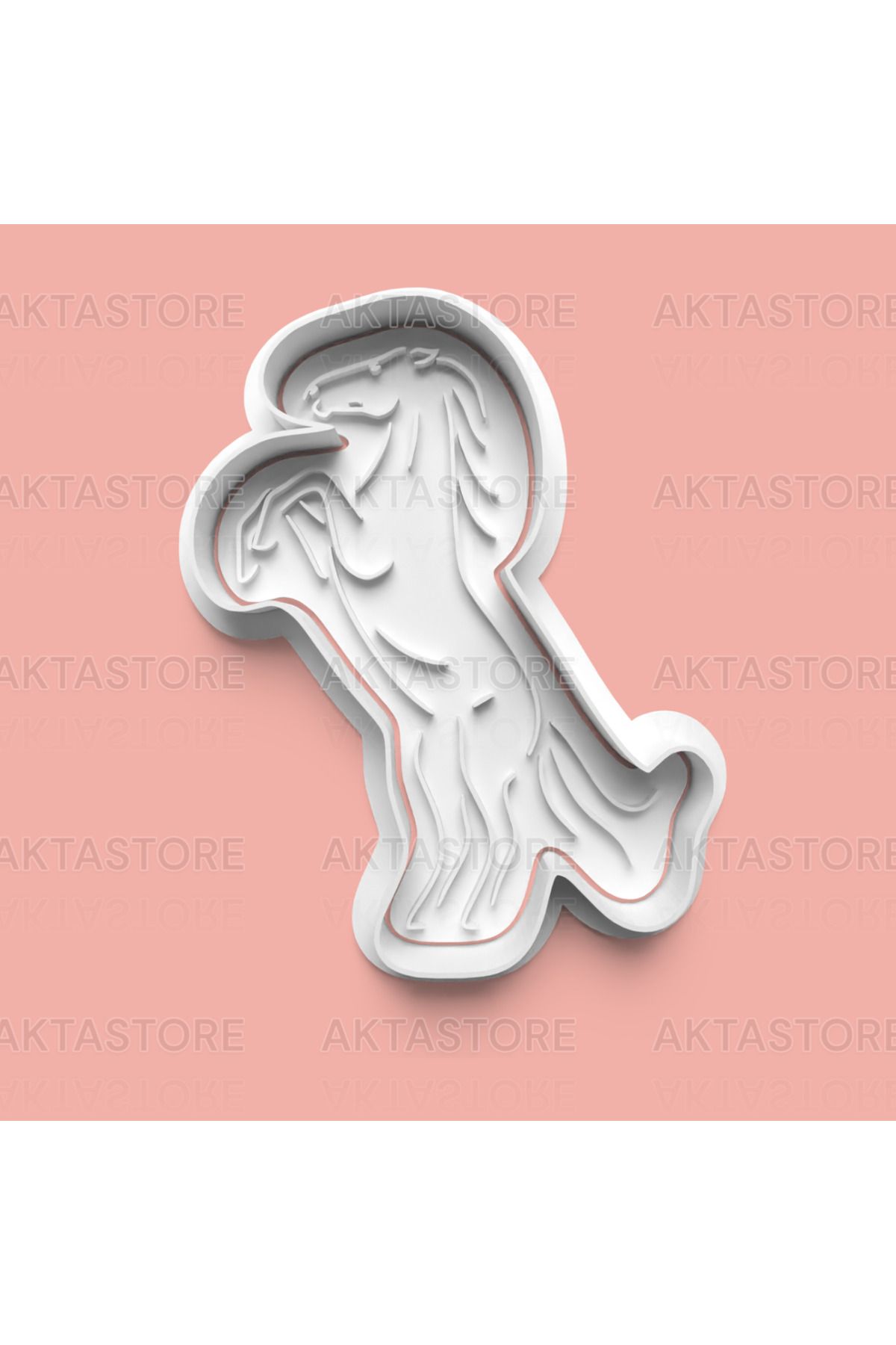 AKTASTORE Şaha Kalkmış At Figürlü Kurabiye Kalıbı 4'lü set