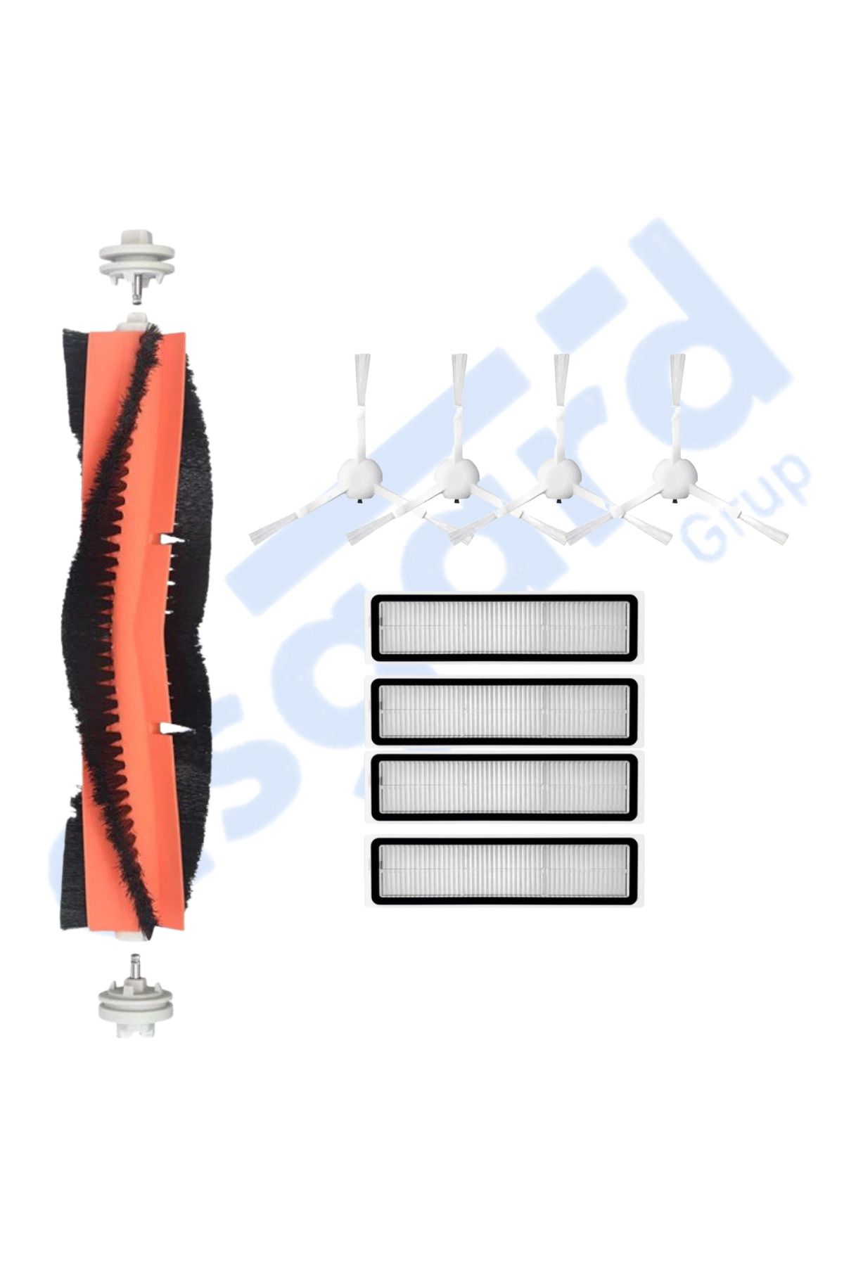Asgard Grup Dreame D9,D9 Max,L10 Pro,D9 Pro Uyumlu 1 Ana Fırça 4 Yan Fırça 4 Filtre