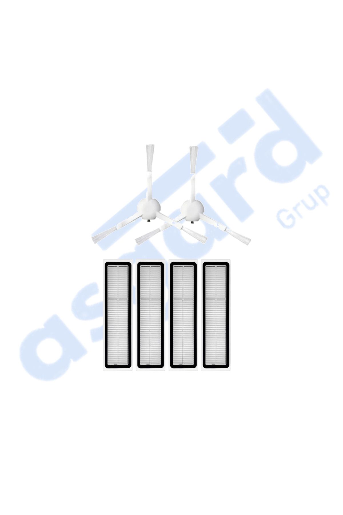Asgard Grup Dreame D10S, D10S PRO, D9 MAX GEN2 Uyumlu 2 Yan Fırça 4 Filtre
