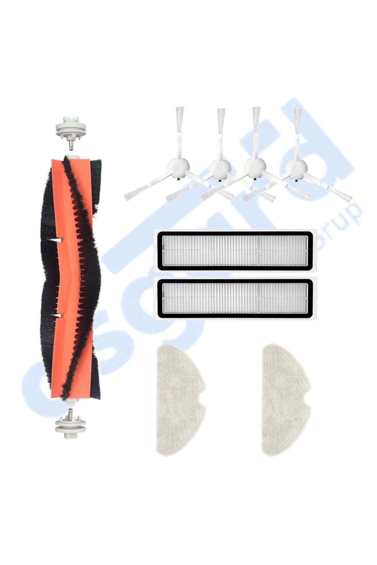 Asgard Grup Dreame D10S, D10S PRO, D9 MAX GEN2 Uyumlu 1 Ana Fırça 4 Yan Fırça 2 Filtre 2 Mop