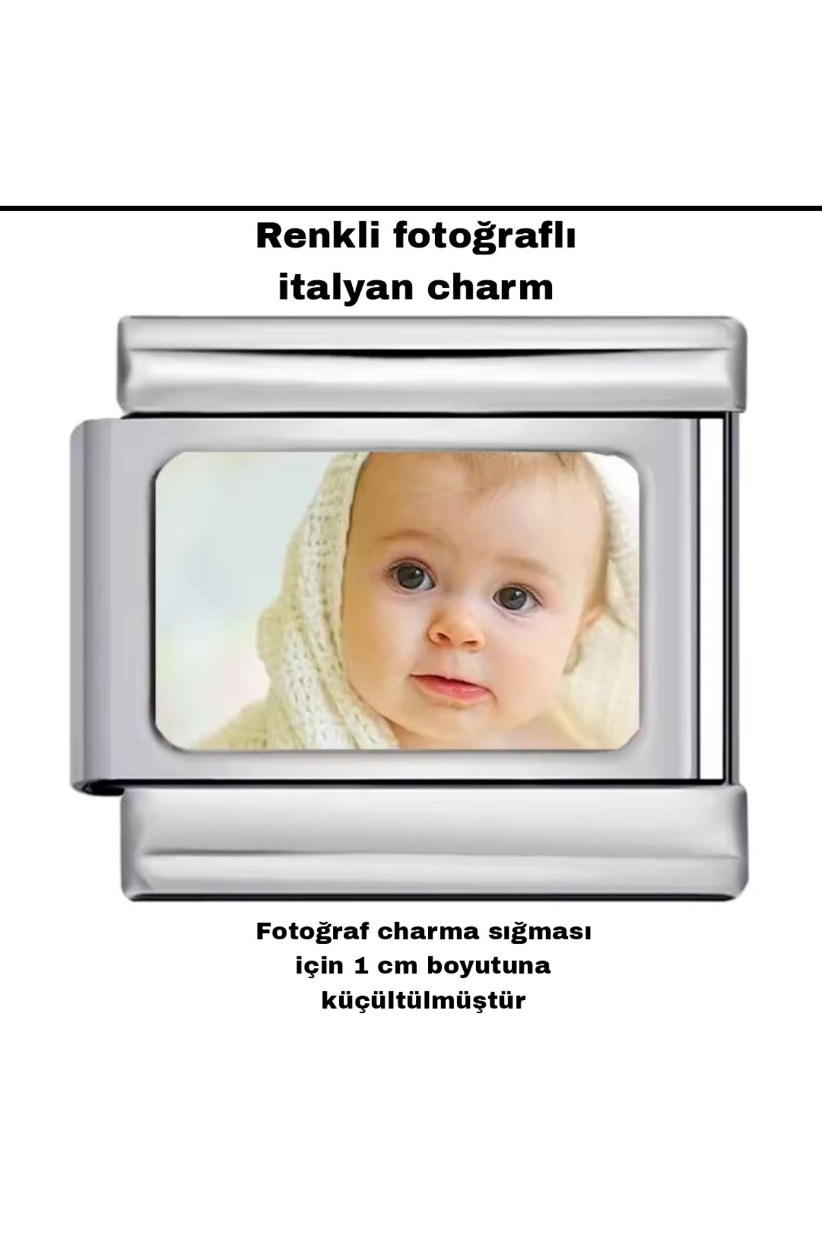 Feride İTALYAN BİLEKLİK CHARMİ Renkli Fotoğraf Baskılı Kişiselleştirilebilir 1 ADET RENKLI FOTOĞRAF CHARM