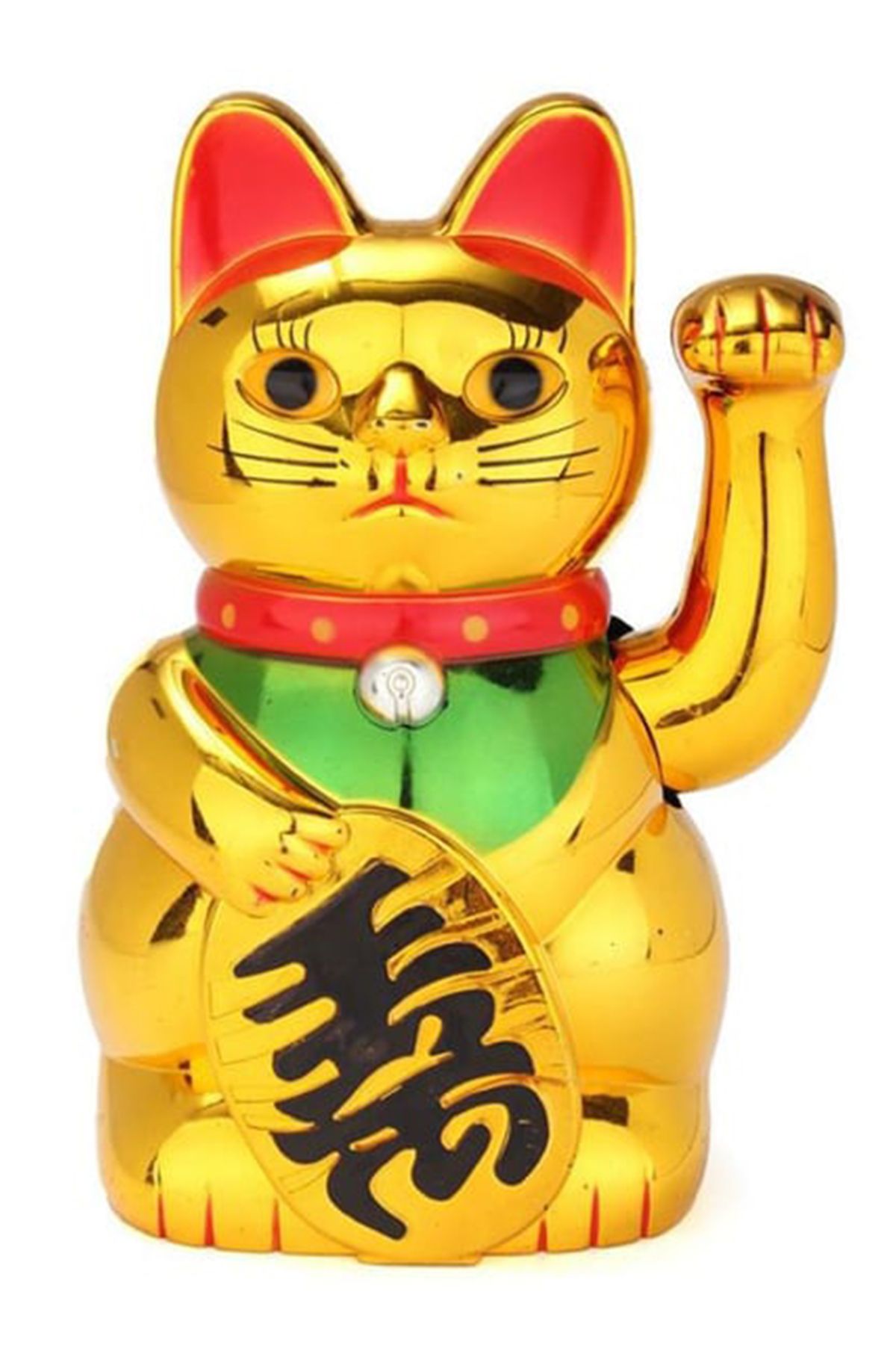 CİYU TİCARET Şans kedisi bereket mutluluk sağlık şans çağıran kedi gold sarı şans kedisi