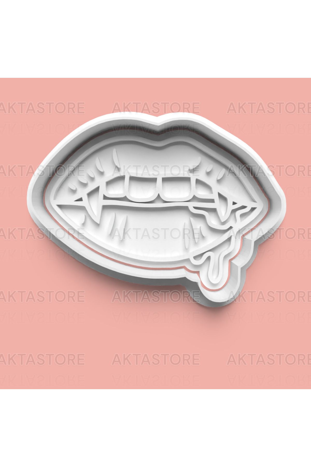 AKTASTORE Vampir Öpücüğü Figürlü Kurabiye Kalıbı
