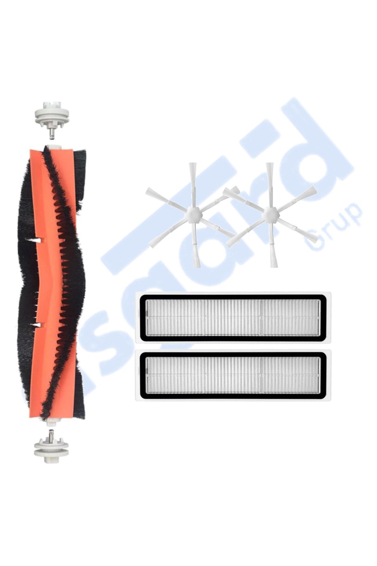 Asgard Grup Dreame D10S, D10S PRO, D9 MAX GEN2 Uyumlu 1 Ana Fırça 2 Yan Fırça 2 Filtre