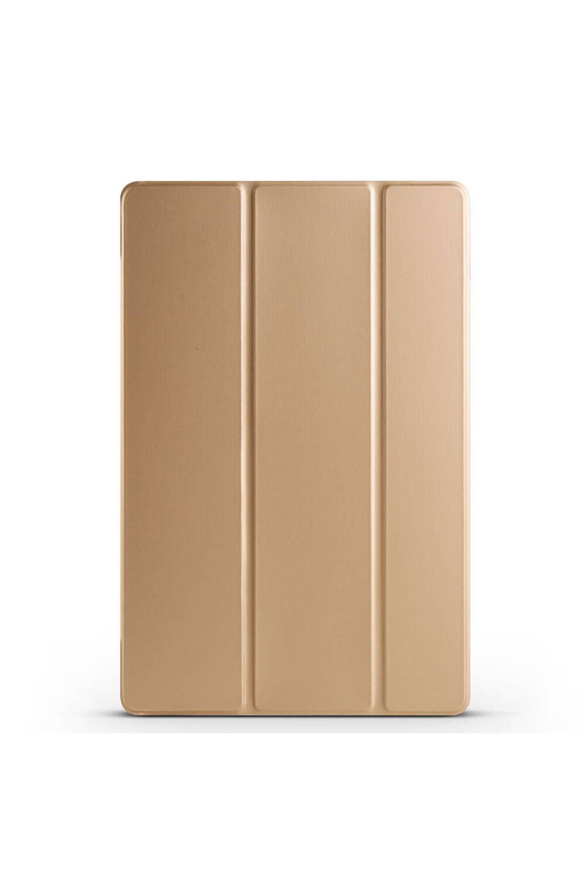 Teknodur Galaxy Tab S9 FE Plus Uyumlu TKDR Smart Cover Standlı 1-1 Kılıf-Gold