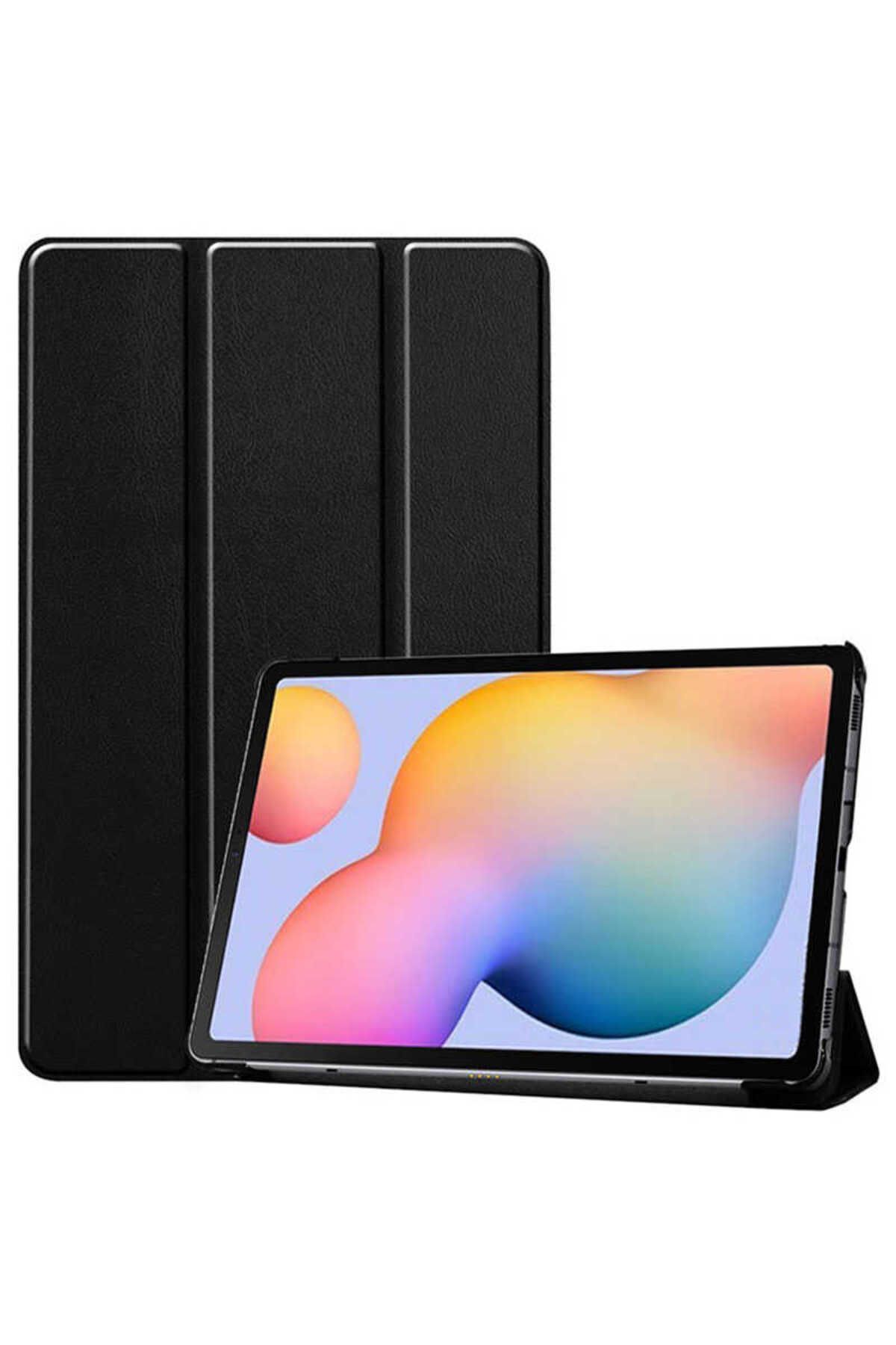 Teknodur Galaxy Tab A7 Lite T225 Uyumlu TKDR Smart Cover Standlı 1-1 Kılıf-Siyah
