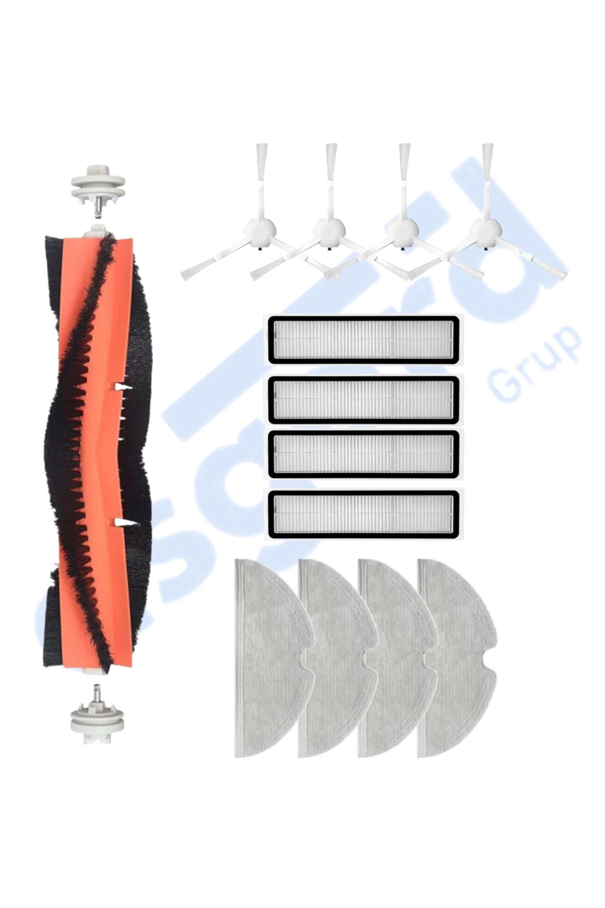 Asgard Grup Dreame D9,D9 Max,L10 Pro,D9 Pro Uyumlu 1 Ana Fırça 4 Yan Fırça 4 Filtre 4 Mop
