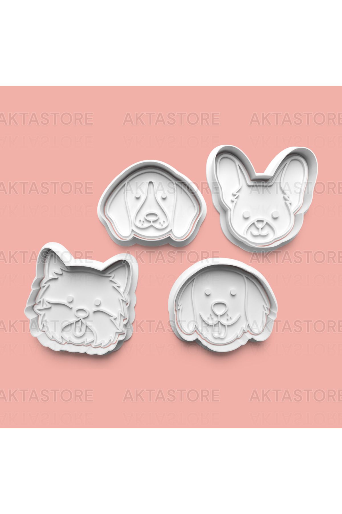 AKTASTORE Köpek Türleri Kurabiye Kalıbı 4'lü set