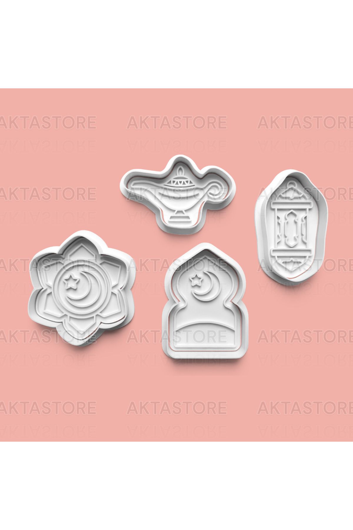 AKTASTORE Ramazan Teması Kurabiye Kalıbı 4'lü set