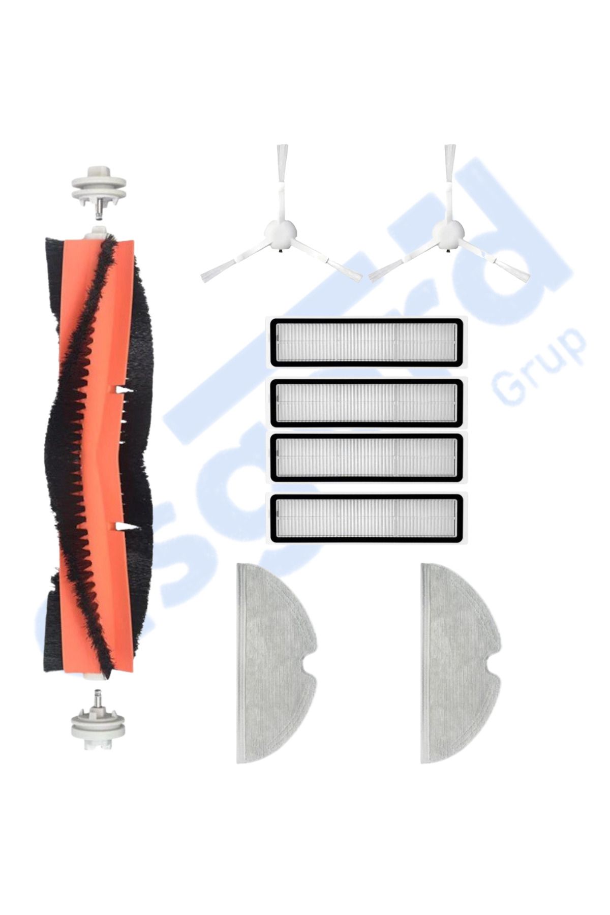 Asgard Grup Dreame D9,D9 Max,L10 Pro,D9 Pro Uyumlu 1 Ana Fırça 2 Yan Fırça 4 Filtre 2 Mop