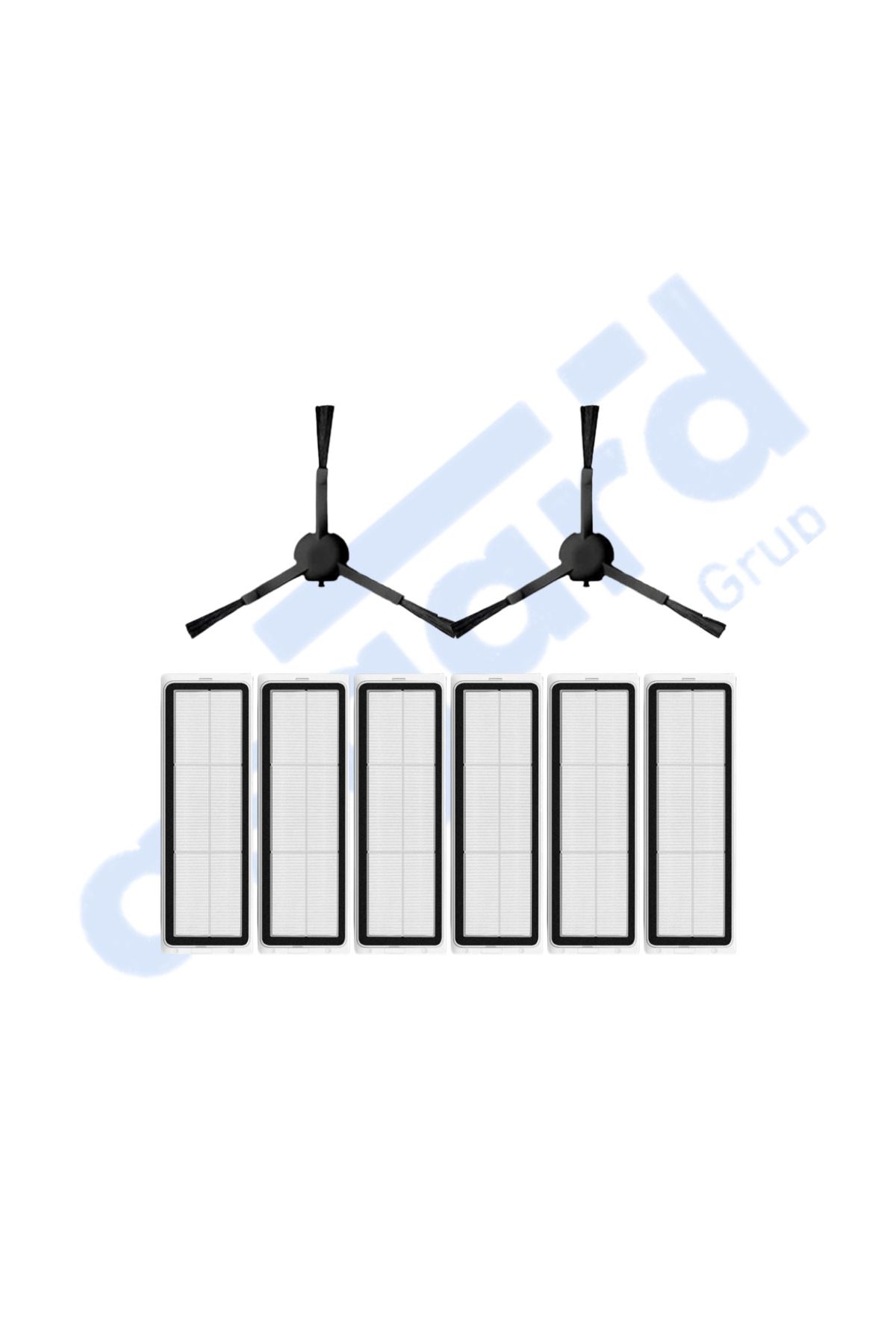 Asgard Grup Xiaomi 1C,2C,Mop 2 Uyumlu 2 Yan Fırça 6 Filtre