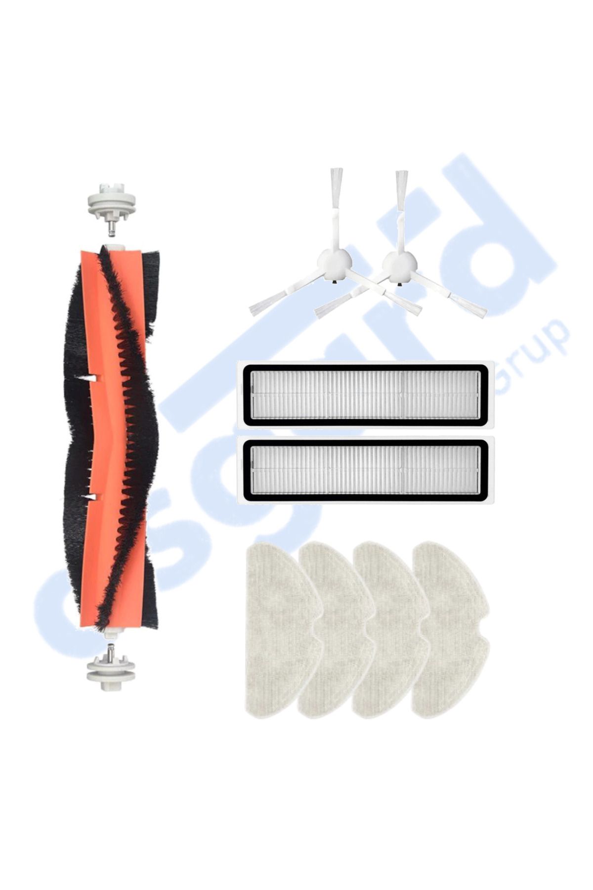 Asgard Grup Dreame D10S, D10S PRO, D9 MAX GEN2 Uyumlu 1 Ana Fırça 2 Yan Fırça 2 Filtre 4 Mop