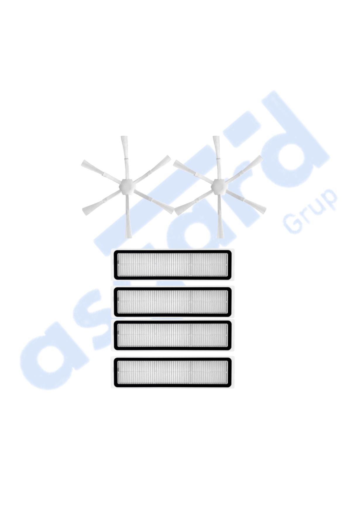 Asgard Grup Dreame D9,D9 Max,L10 Pro,D9 Pro Uyumlu 2 Yan Fırça 4 Filtre