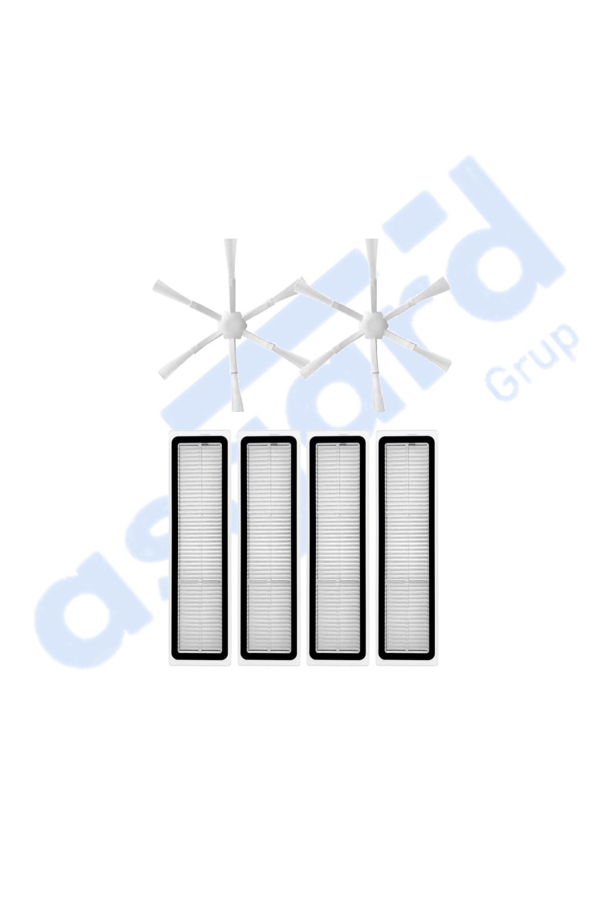 Asgard Grup Dreame D10S, D10S PRO, D9 MAX GEN2 Uyumlu 2 Yan Fırça 4 Filtre