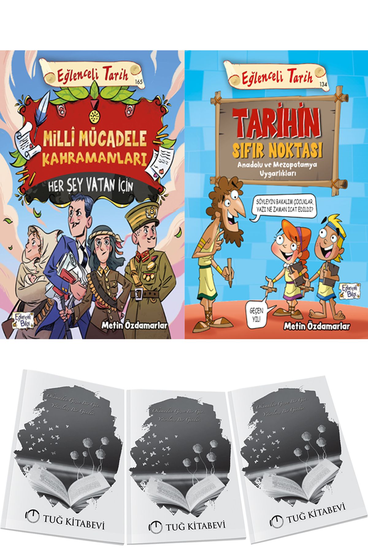 Eğlenceli Bilgi Yayınları Milli Mücadele Kahramanlarıve Tarihin Sıfır Noktası 2li Set Metin Özdamarlar + Hediyeli