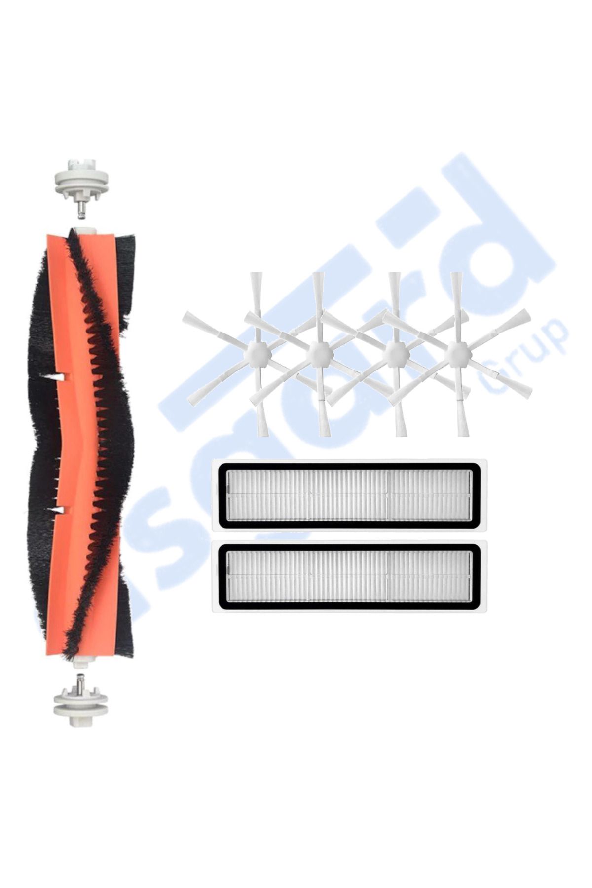 Asgard Grup Dreame D10S, D10S PRO, D9 MAX GEN2 Uyumlu 1 Ana Fırça 4 Yan Fırça 2 Filtre