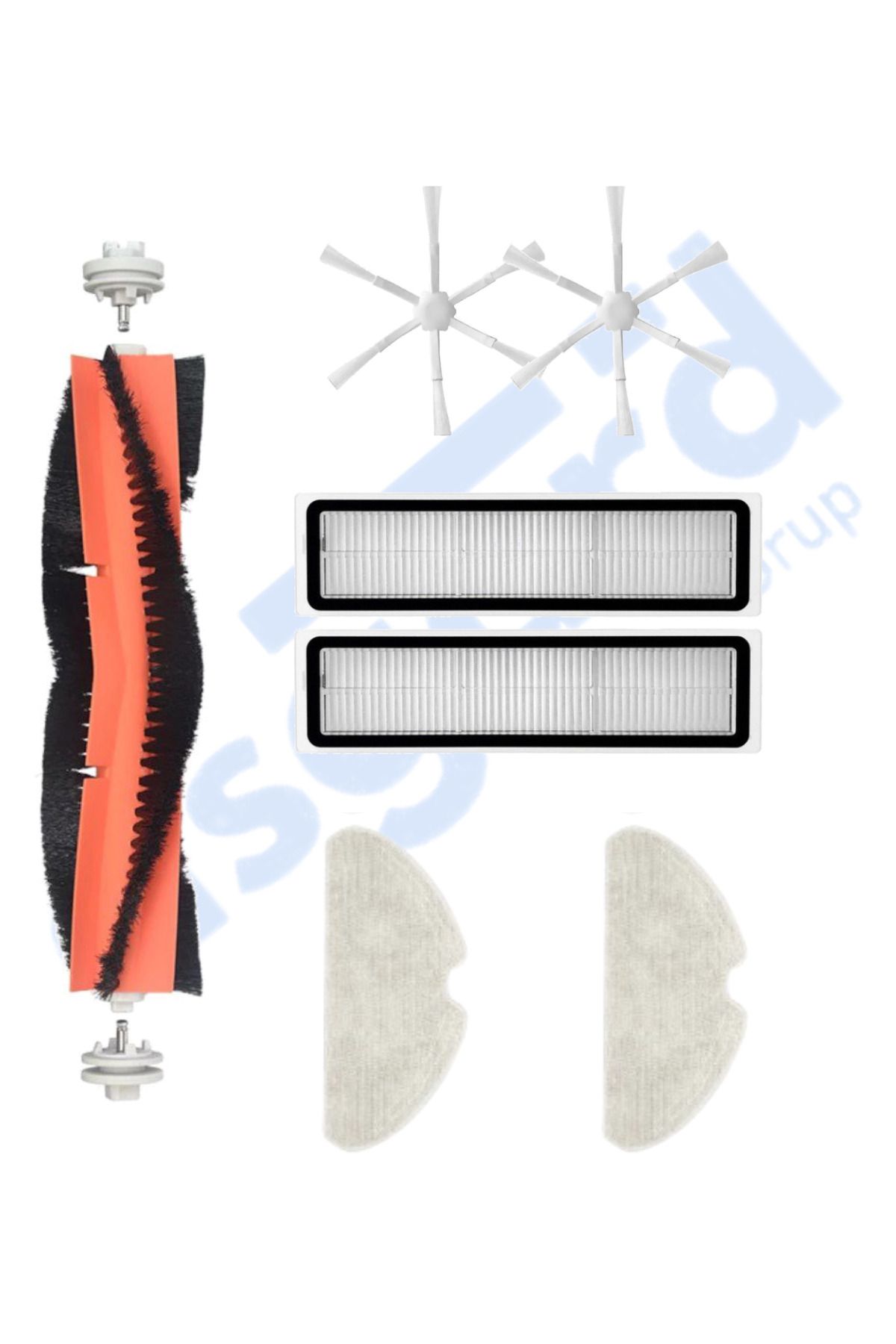 Asgard Grup Dreame D10S, D10S PRO, D9 MAX GEN2 Uyumlu 1 Ana Fırça 2 Yan Fırça 2 Filtre 2 Mop