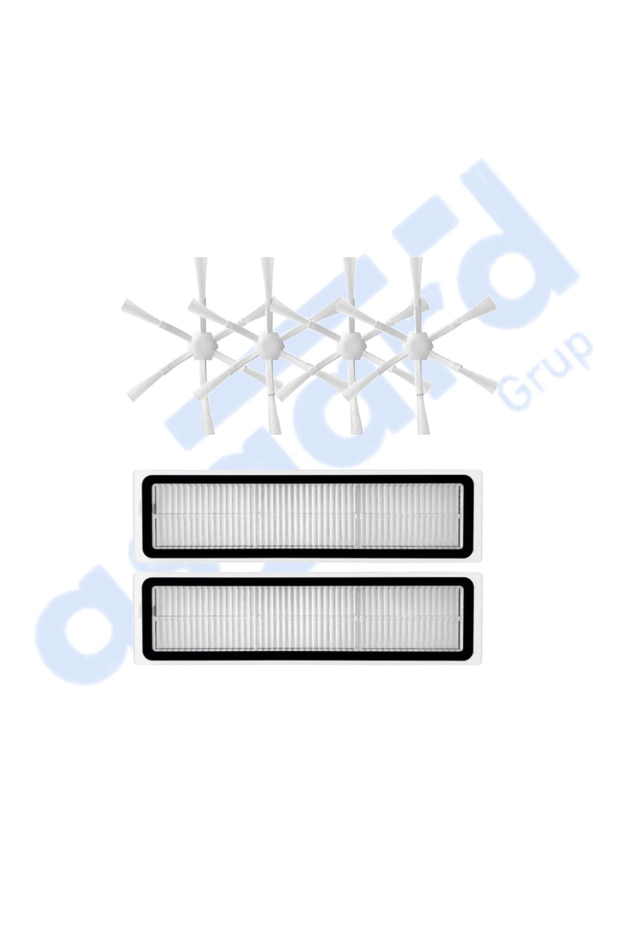 Asgard Grup Dreame D10S, D10S PRO, D9 MAX GEN2 Uyumlu 4 Yan Fırça 2 Filtre