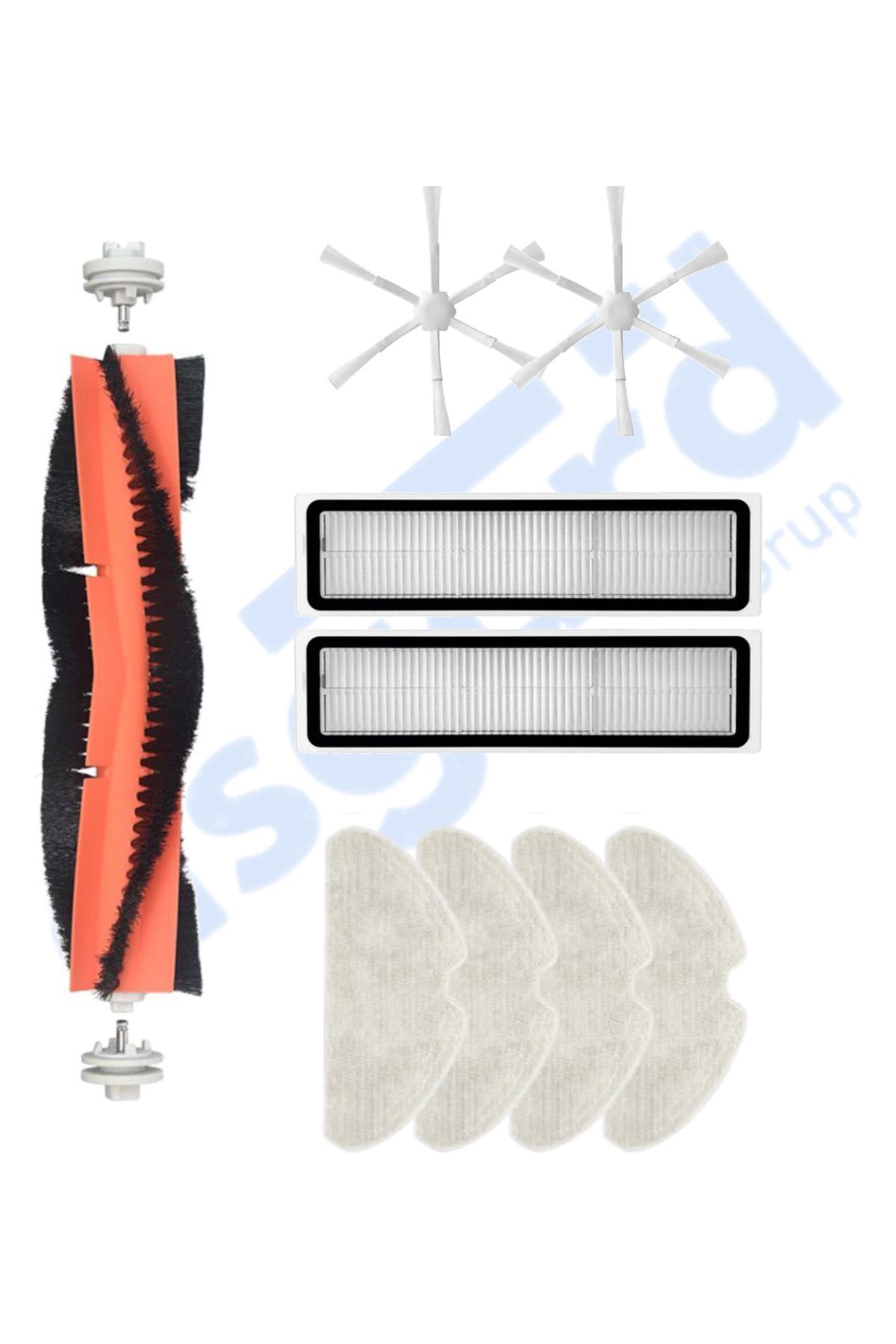 Asgard Grup Dreame D10S, D10S PRO, D9 MAX GEN2 Uyumlu 1 Ana Fırça 2 Yan Fırça 2 Filtre 4 Mop