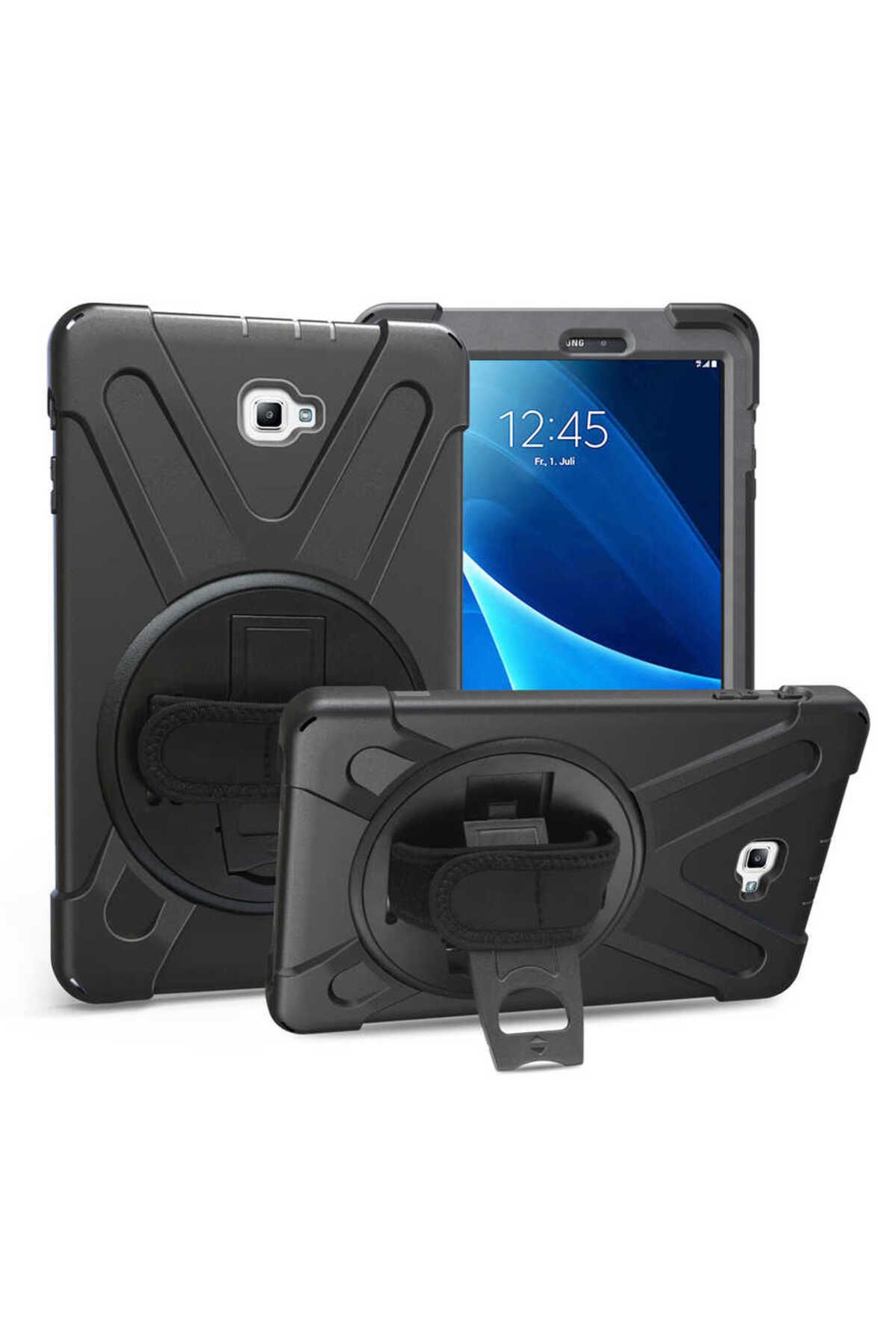 Teknodur Galaxy Tab A T580 10.1 TKDR Defender Tablet Silikon - Siyah