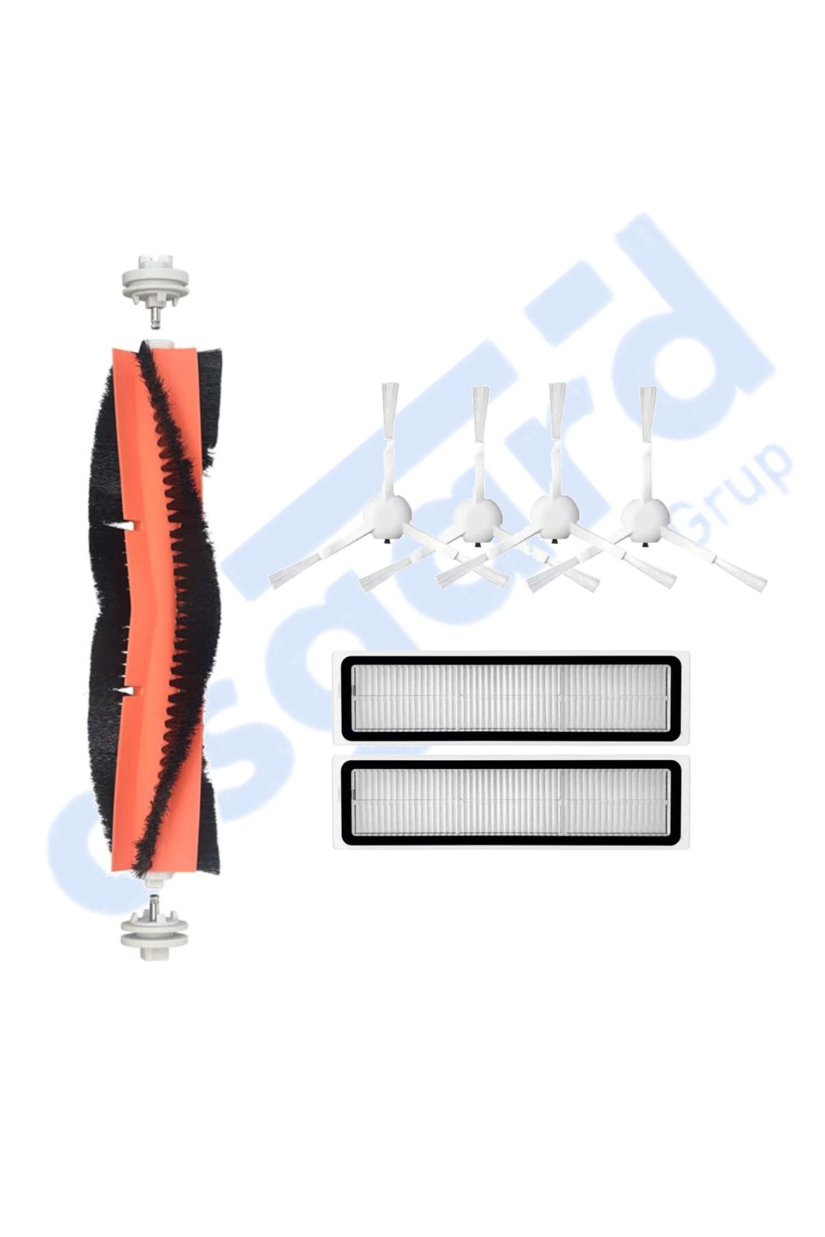 Asgard Grup Dreame D10S, D10S PRO, D9 MAX GEN2 Uyumlu 1 Ana Fırça 4 Yan Fırça 2 Filtre