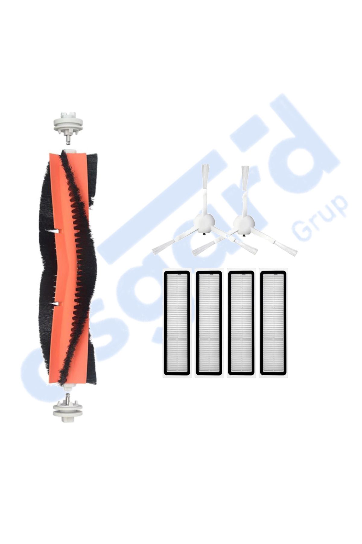 Asgard Grup Dreame D10S, D10S PRO, D9 MAX GEN2 Uyumlu 1 Ana Fırça 2 Yan Fırça 4 Filtre