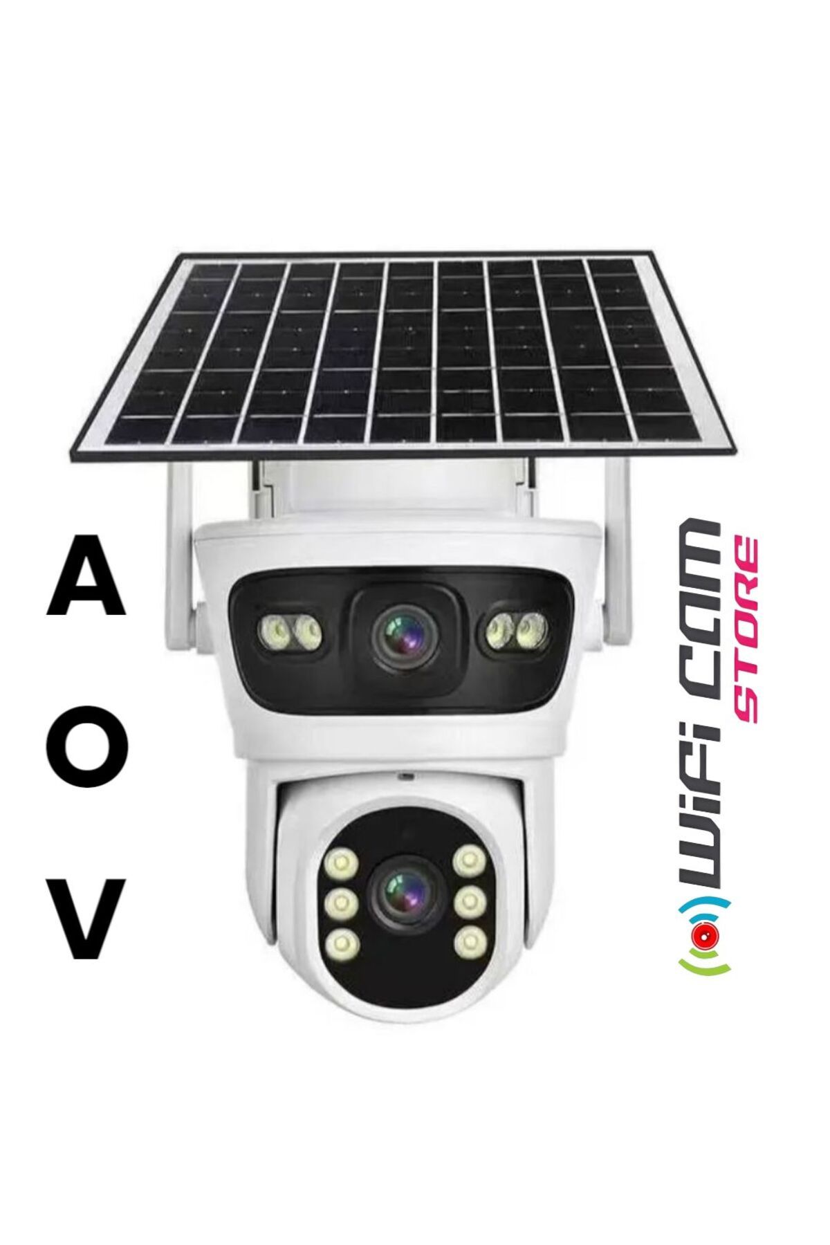WIFICAM PLUS AOV Çift Kameralı 7/24 Kayıt İcsee Yazılım 4G Solar Kamera