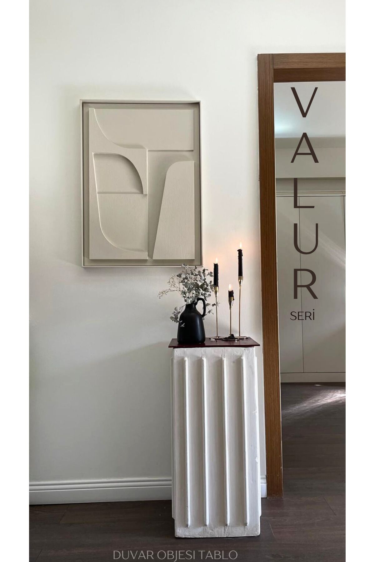 pienosanat İskandinav Modern Soyut 3d Duvar Objesi Dokulu El Yapımı Minimalist Bohem Tablo