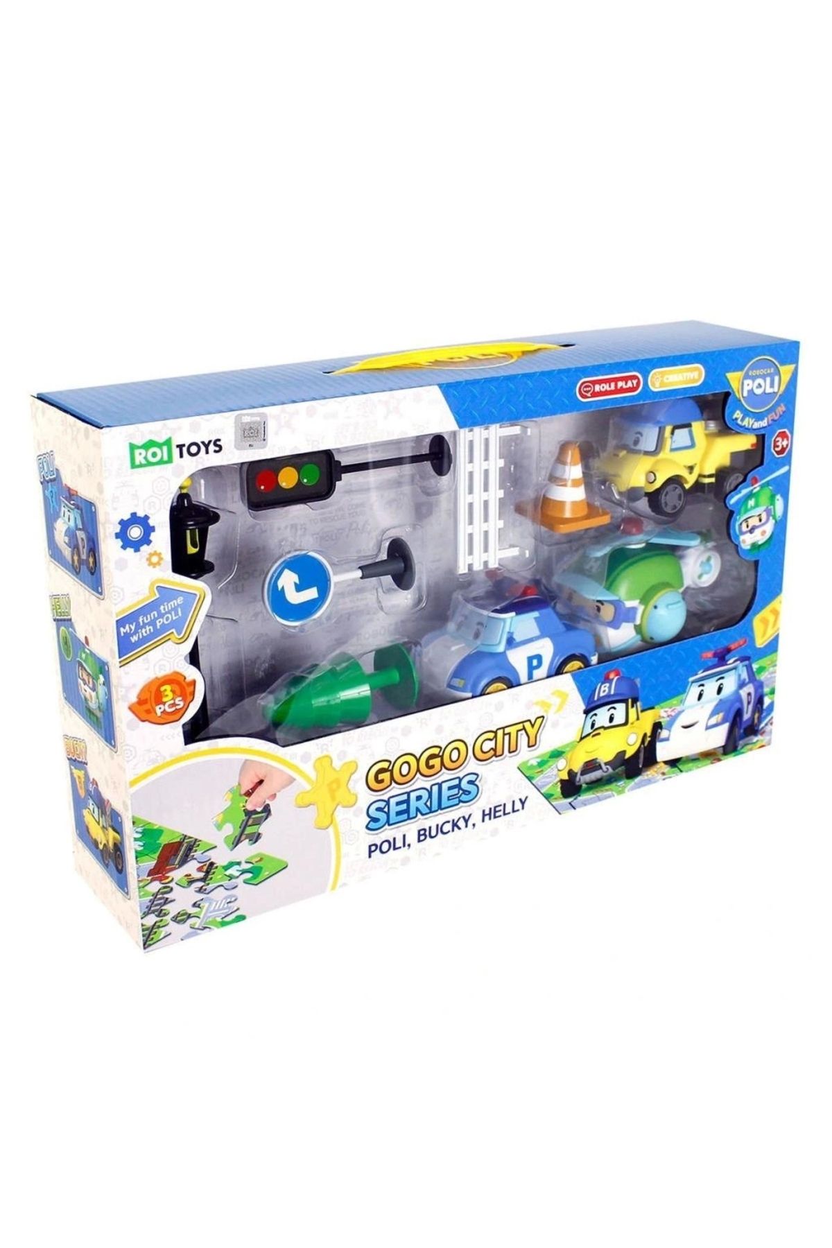 OurStyles POLI-ZR-912 Robocar Poli Gogo City Seri Poli Burky Helly Oyun Seti