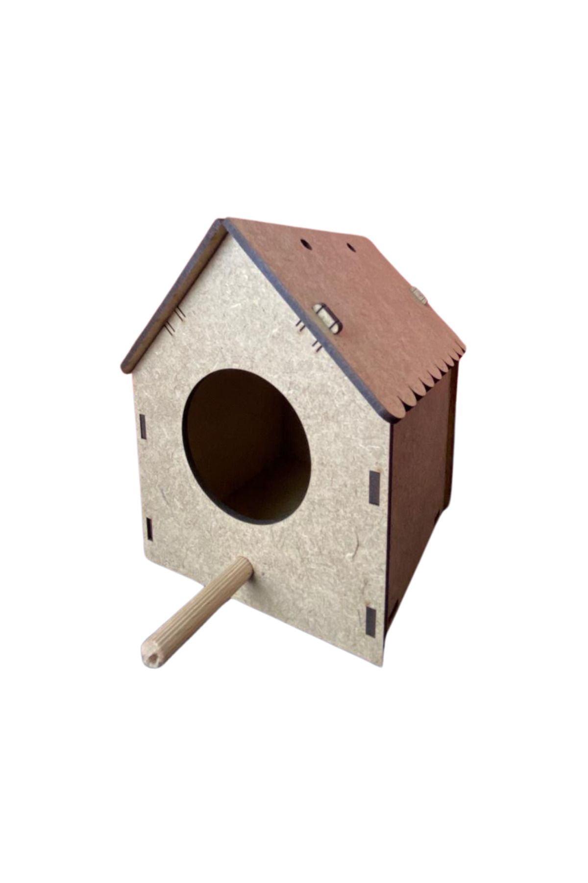 WoodenZoo-Wooden Bird House Nest, Hobby, Gift, Painting Raw Mdf (for Activities) 4