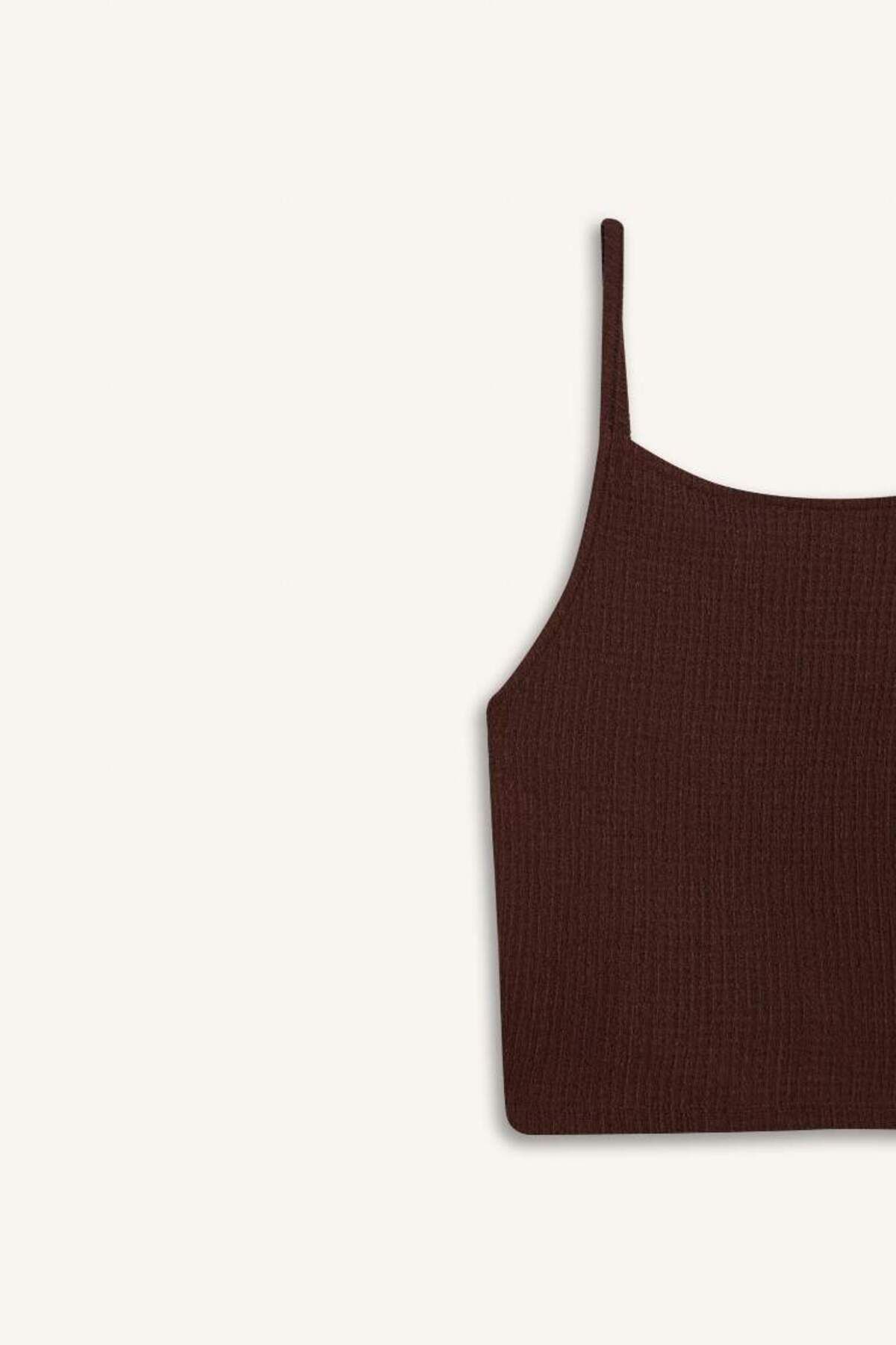 DeFacto-New Season Coool Fitted Basic Plain Wrap Strap Undershirt 8