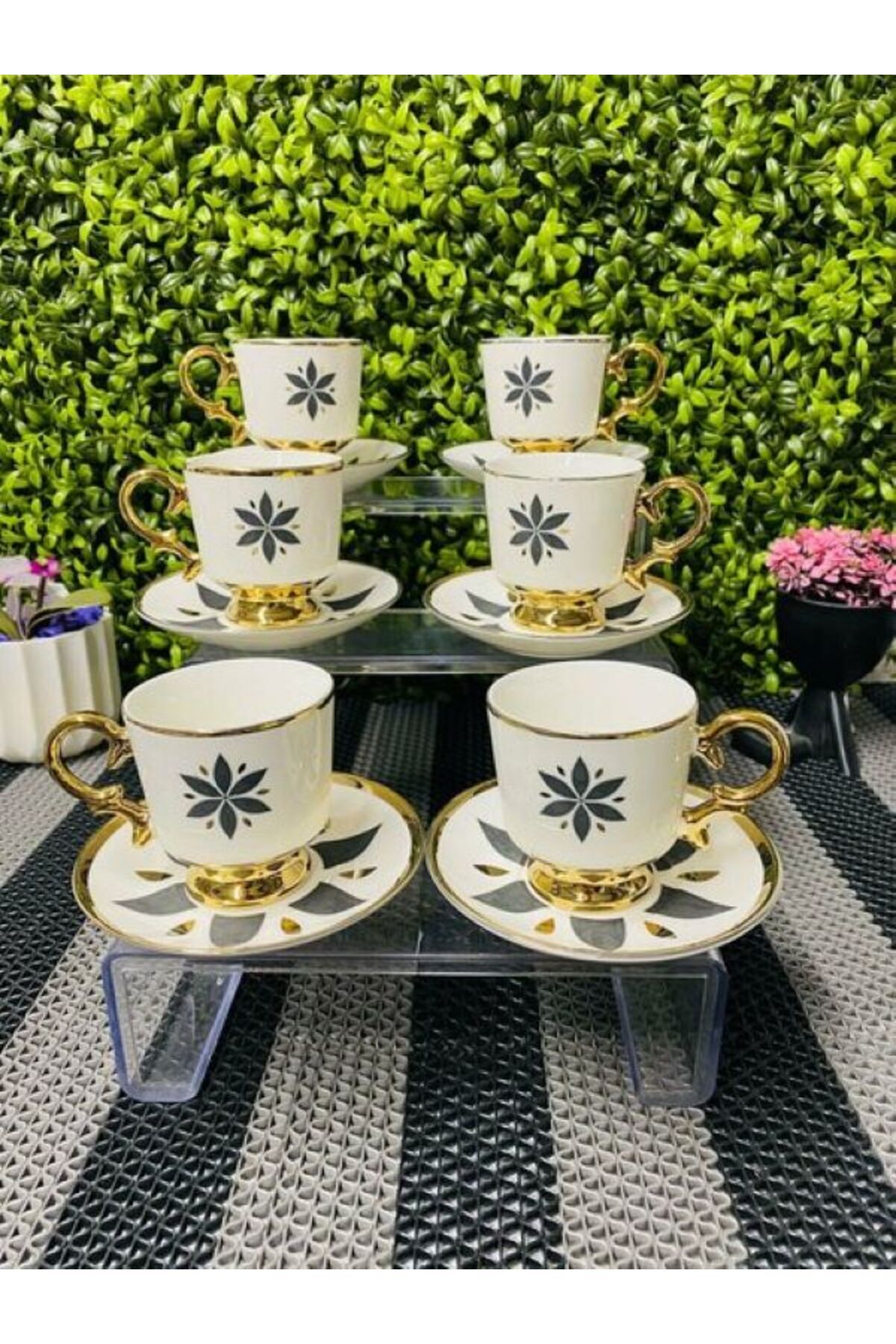 LILY HOME FİNCAN TAKIMI PORSELEN 6 LI