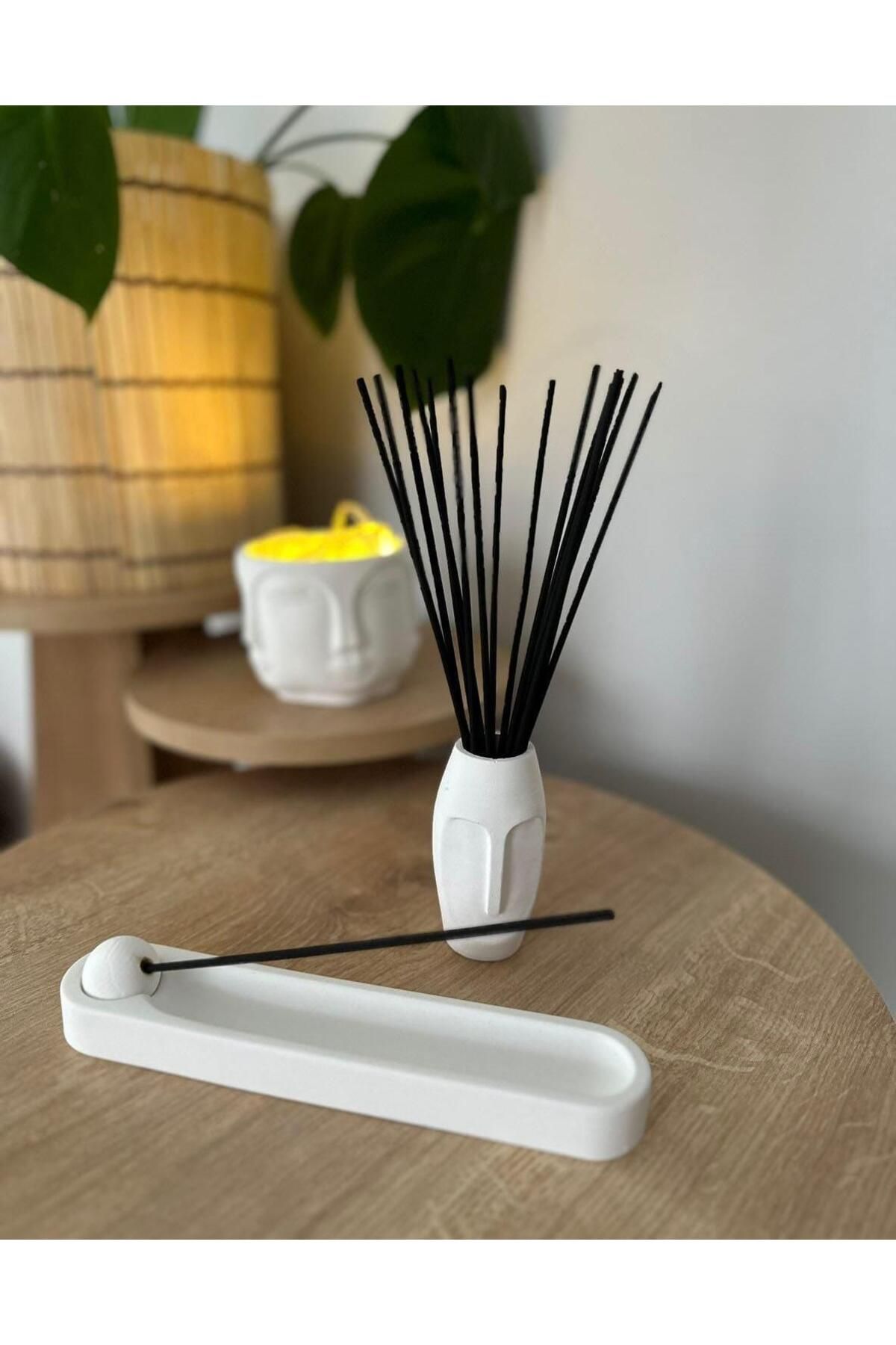 Elan Design Dekoratif Tütsülük ve Tütsü Saklama Vazo Seti