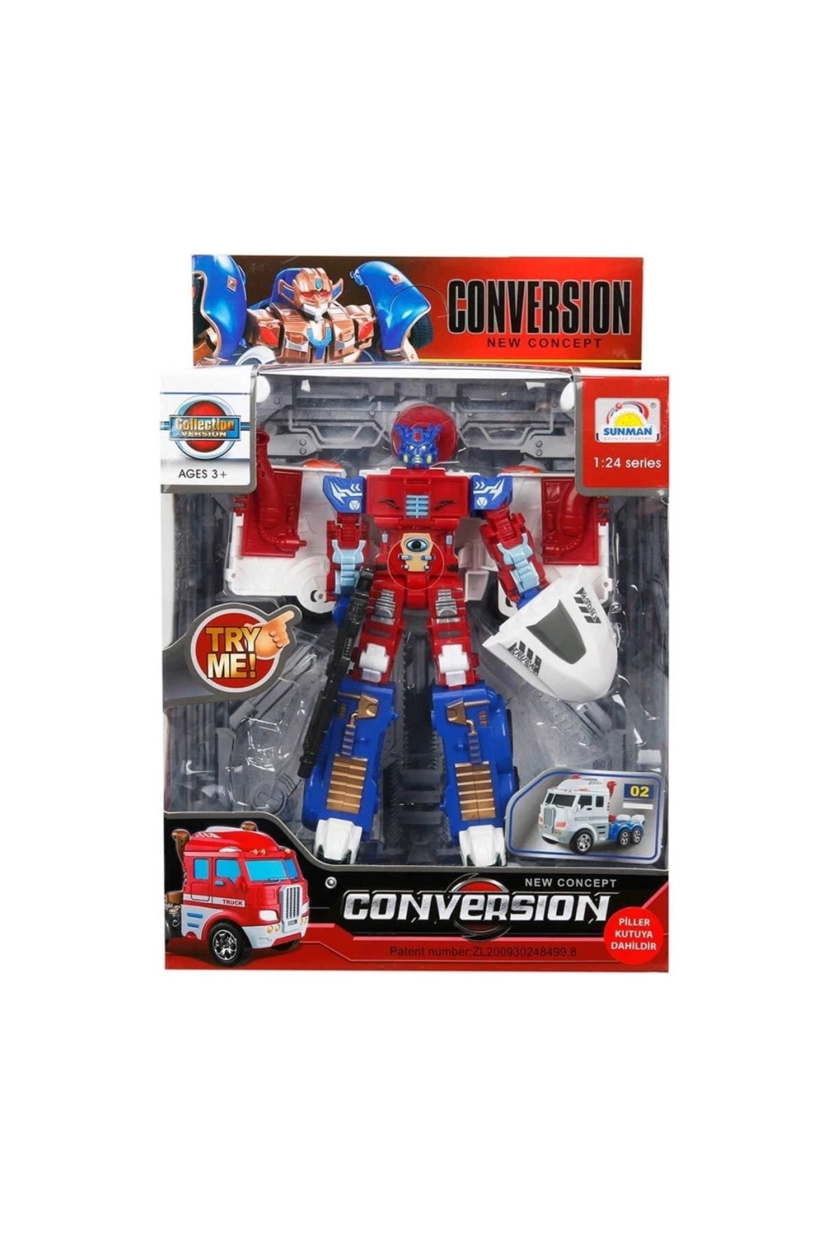OurStyles 1:24 Sesli ve Işıklı Dönüşebilen Robot 22 cm