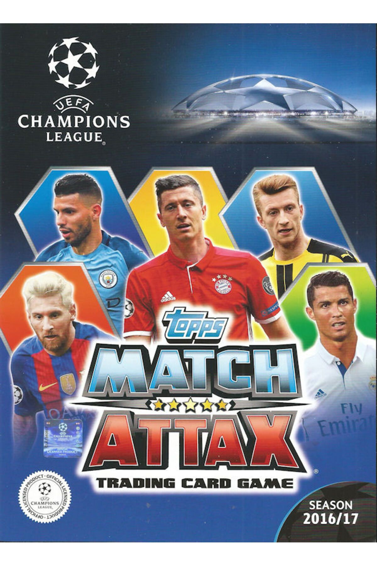 TOYFEST 36 PAKET (216 KART) Uefa Şampiyonlar Ligi 16/17 Match Attax Futbolcu Kartları
