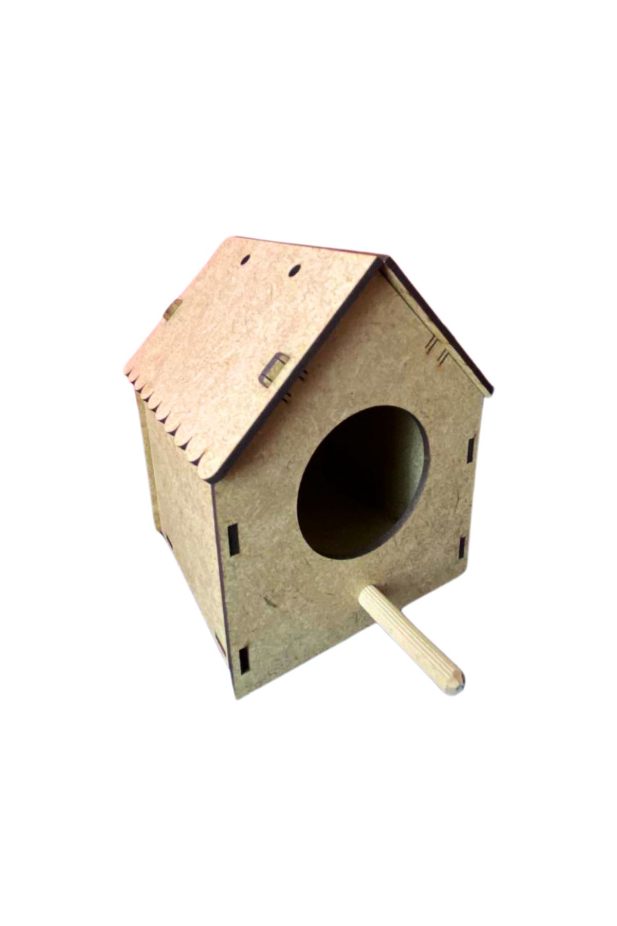 WoodenZoo-Wooden Bird House Nest, Hobby, Gift, Painting Raw Mdf (for Activities) 3