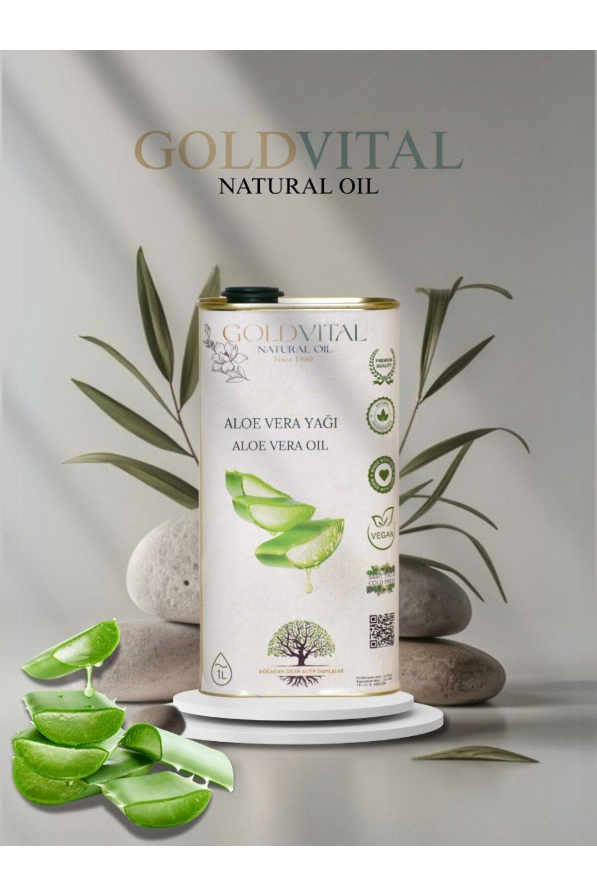 GOLD VİTAL SHOP ALOE VERA YAĞI 1 LT - SAF & DOĞAL ÜRÜN