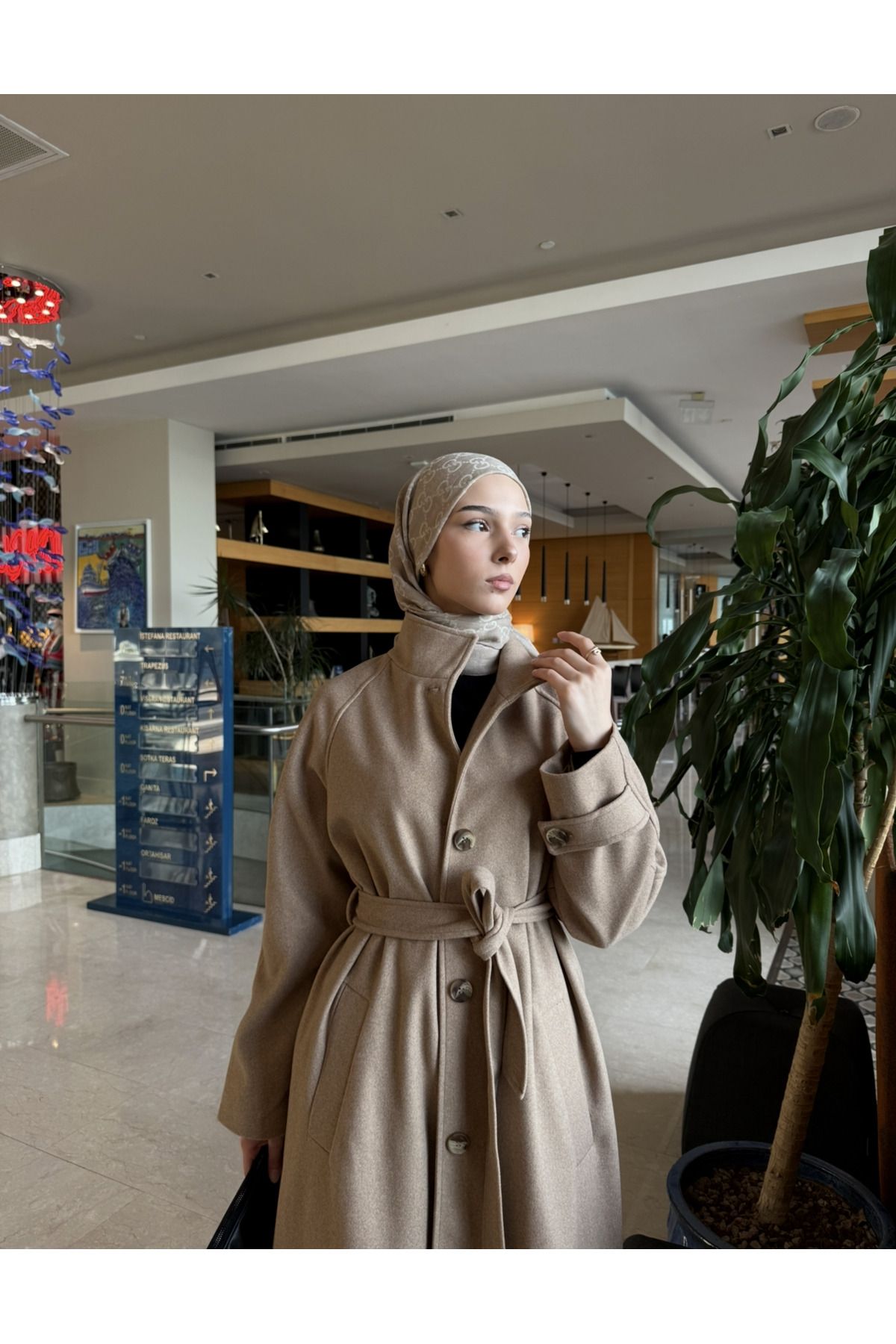 Butik Tam Boy Kaşe Kaban