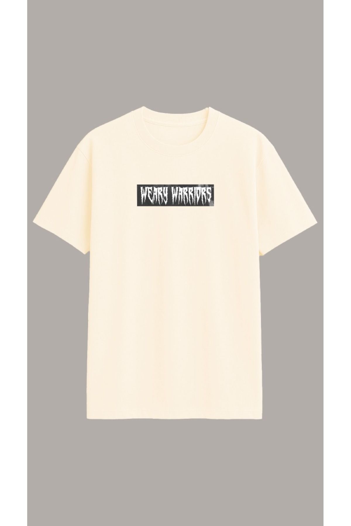 Vigor Wear WEARY WARRIORS Baskılı Oversize T-Shirt