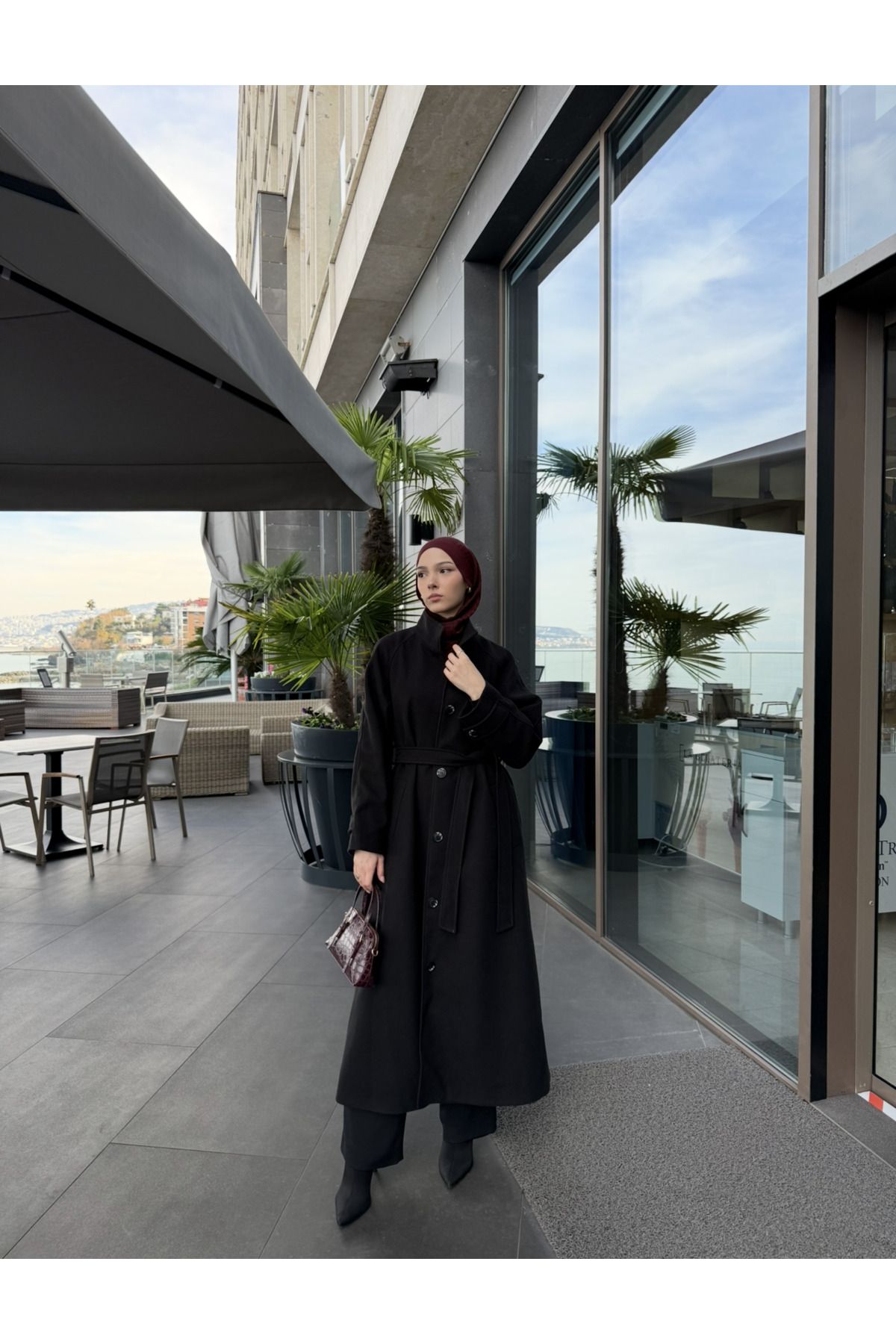 Butik Tam Boy Kaşe Kaban