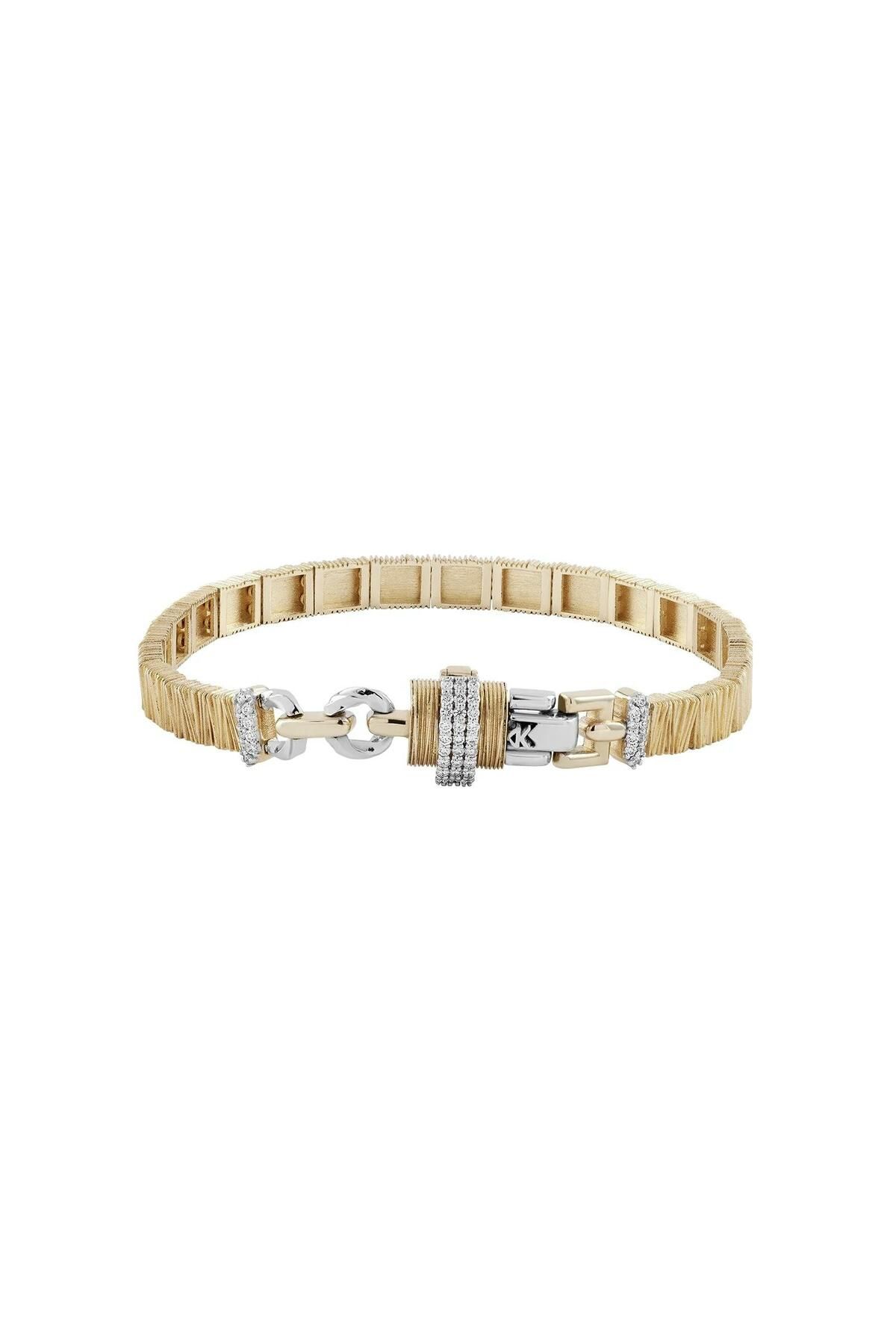 neslyaccessories 14K Gold Tel Görünüm Tasarım Bileklik