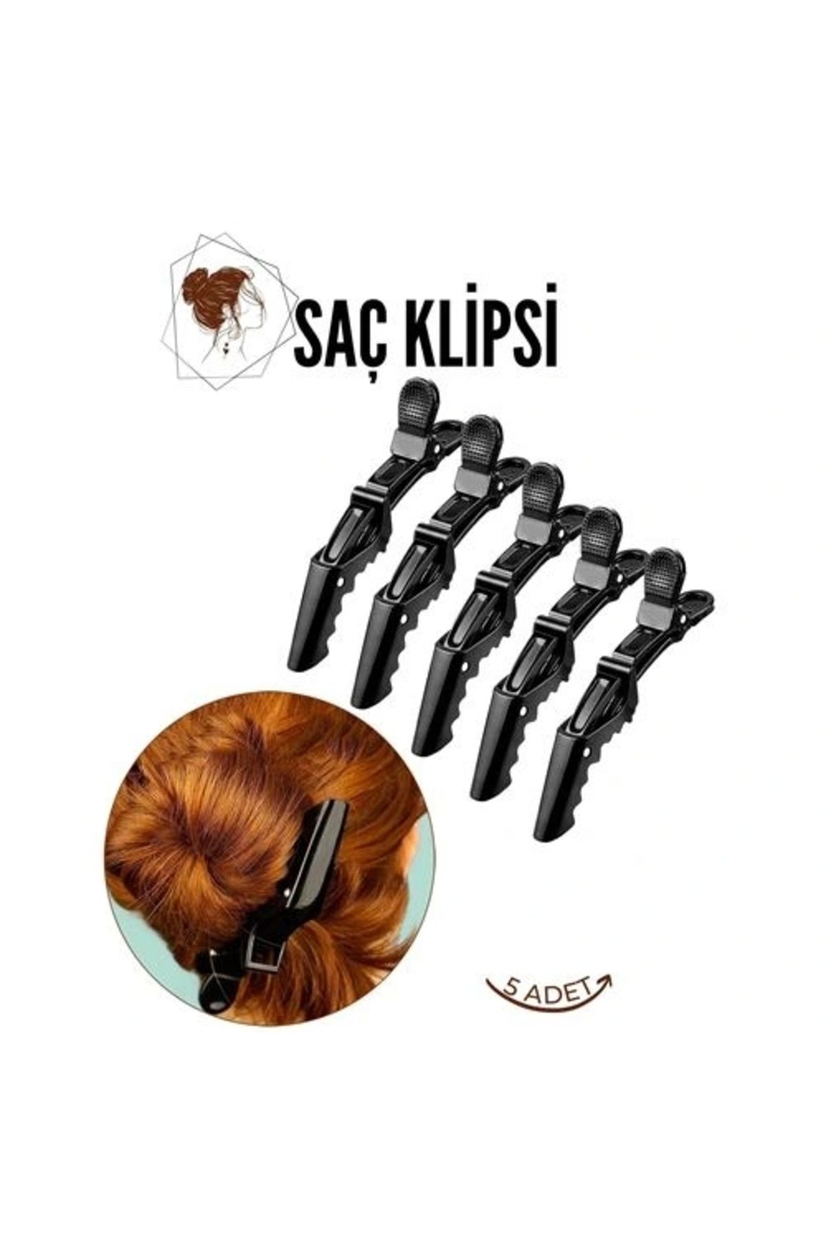 OurStyles Saç Pensi Saç Klipsi 5 Adet