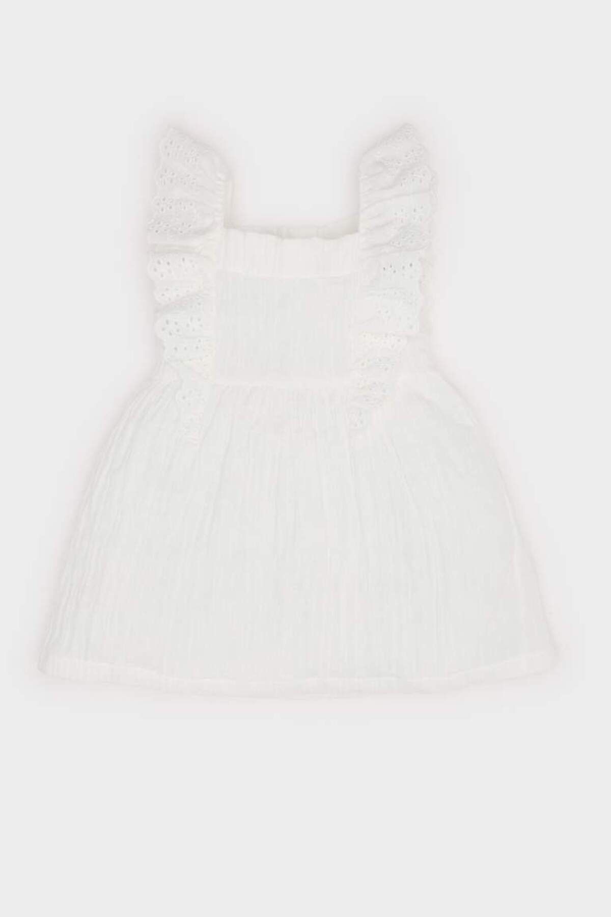 DeFacto Yeni Sezon Kız Bebek Kolsuz Poplin Elbise