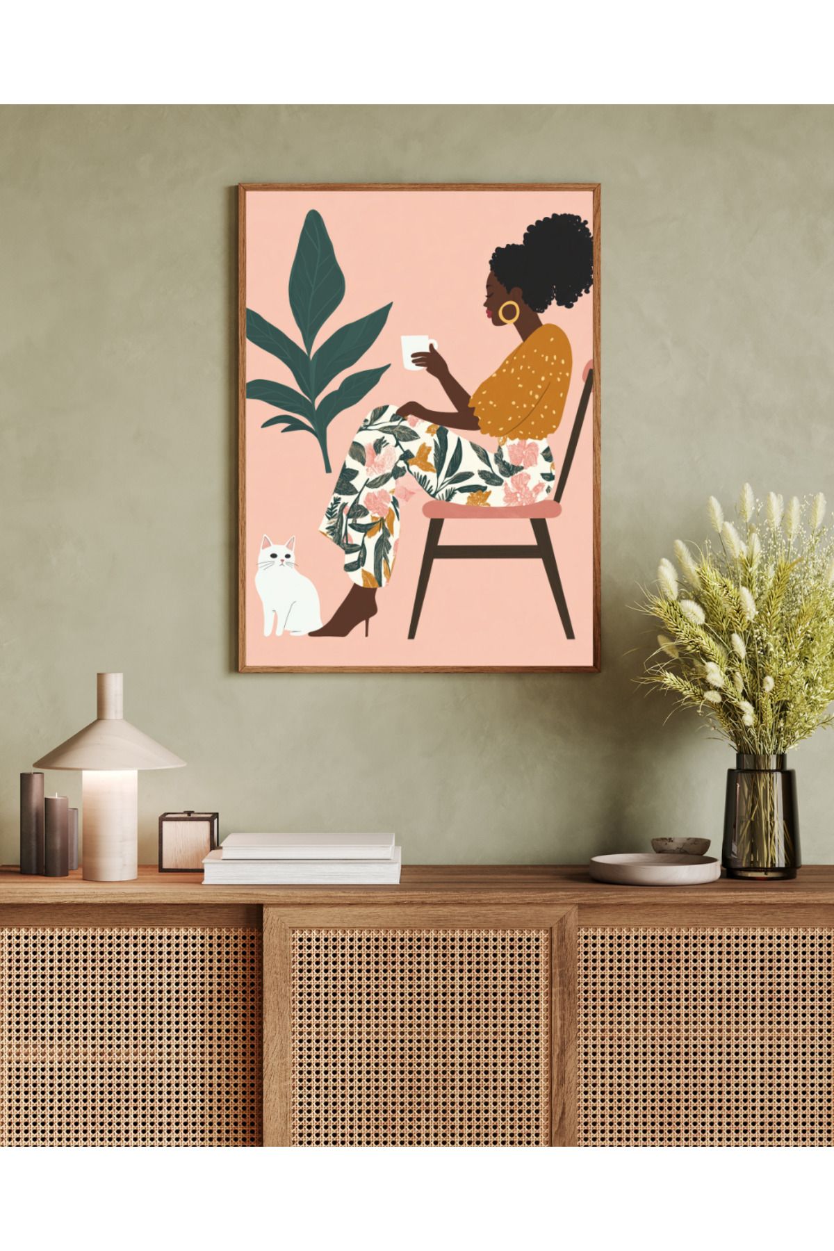 woodhomeworks tek parça salon ofis dekor tablo